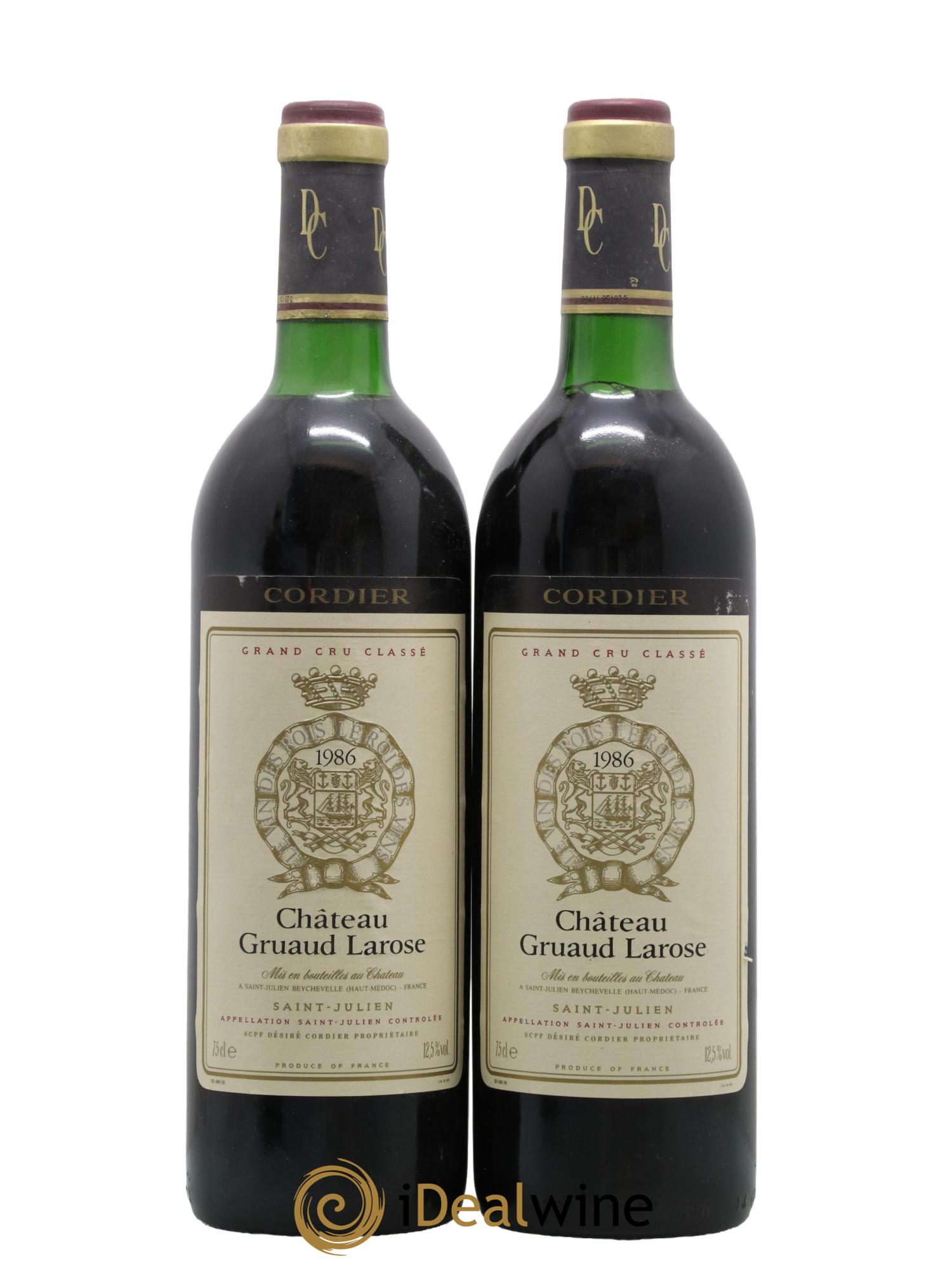 Château Gruaud Larose 2ème Grand Cru Classé 1986 - Lot de 2 bouteilles - 0
