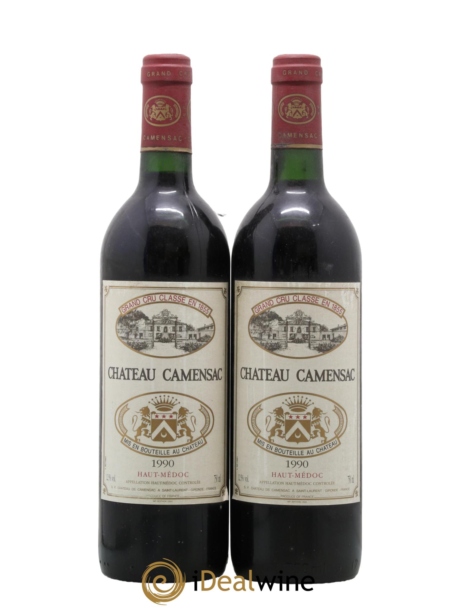 Château Camensac 5ème Grand Cru Classé 1990 - Lot de 2 bouteilles - 0