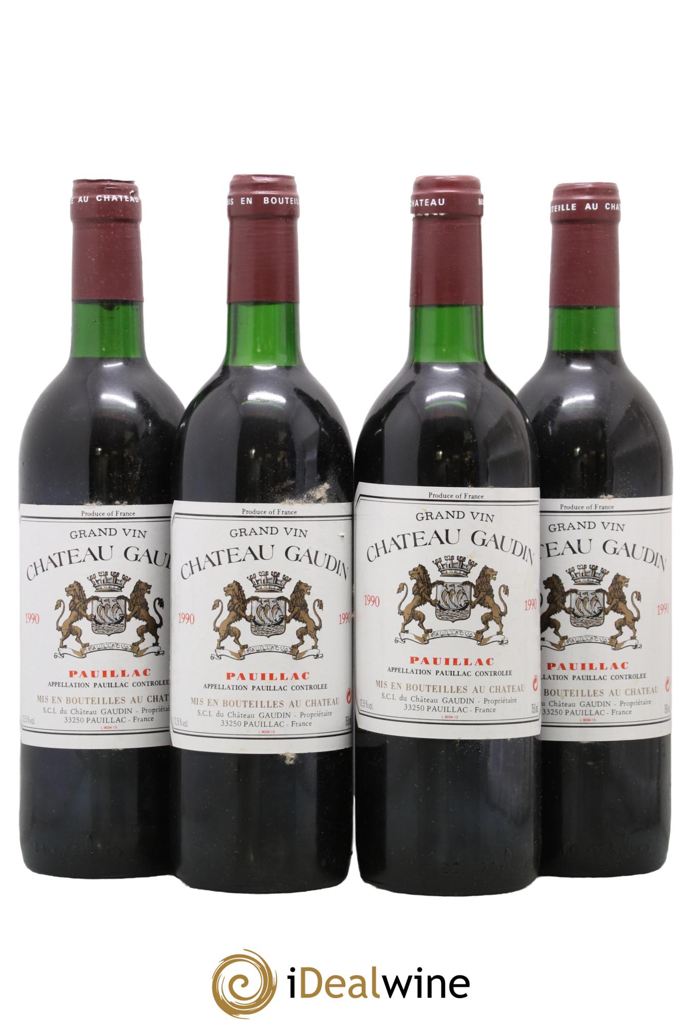 Château Gaudin 1990 - Posten von 4 Flaschen - 0