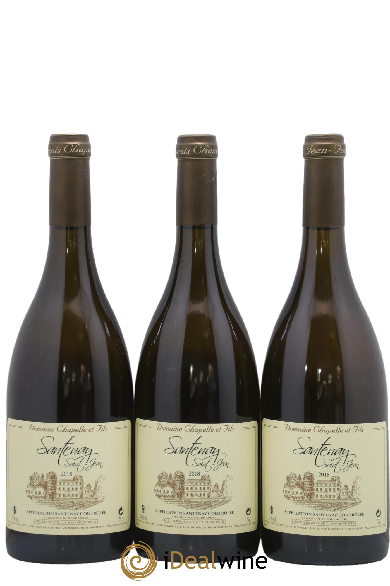 Santenay Saint Jean Domaine Chapelle 2018 - Posten von 3 Flaschen - 0