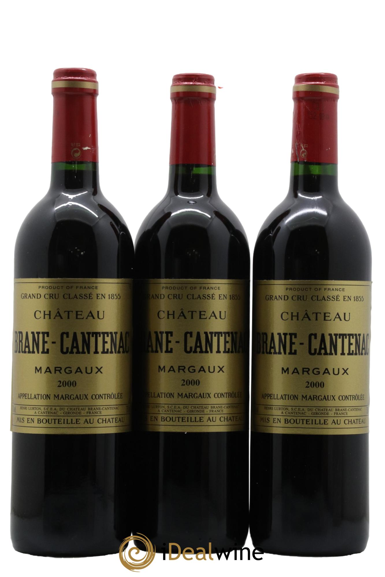 Château Brane Cantenac 2ème Grand Cru Classé 2000 - Lot de 3 bouteilles - 0