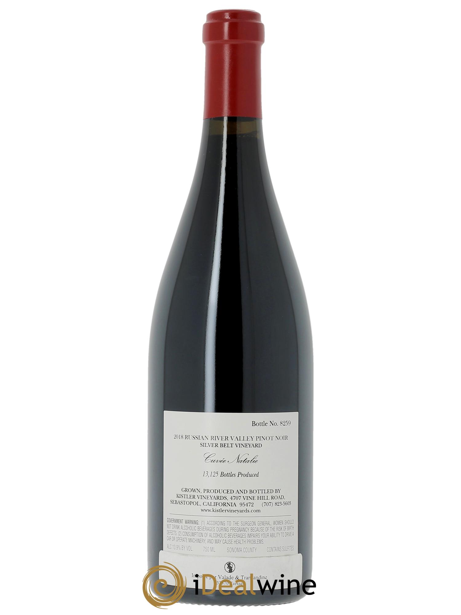 Russian River Kistler Silver Belt Vineyard - Cuvée Nathalie  2018 - Lot de 1 bouteille - 1