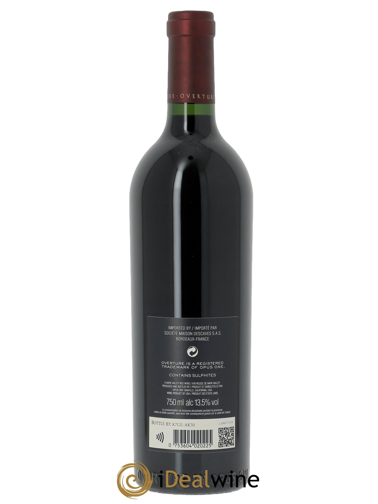 Napa Valley Opus One Overture Robert Mondavi (Cassetta in legno a partire da 6 bt) 2022 - Lotto di 1 bottiglia - 1