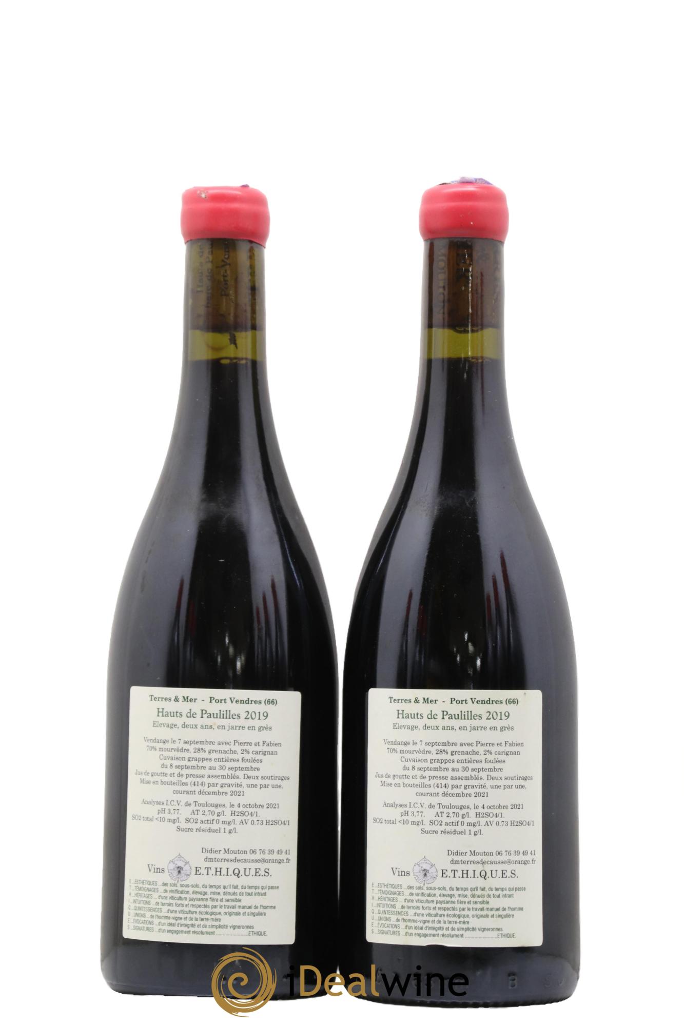 Vin de France Terres & Mer Hauts des Paulilles Didier Mouton 2019 - Posten von 2 Flaschen - 1