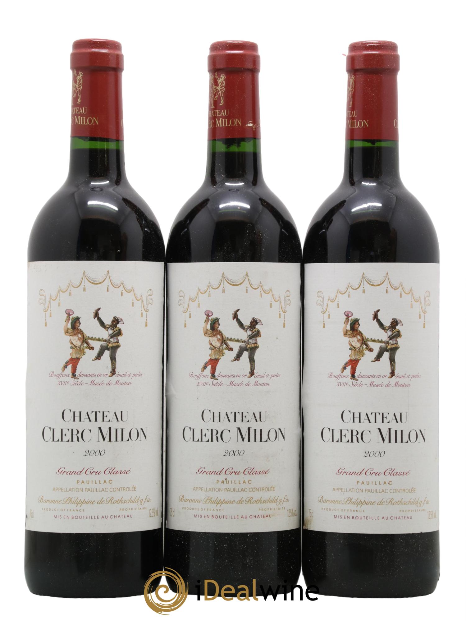 Château Clerc Milon 5ème Grand Cru Classé 2000 - Lot de 12 bouteilles - 3