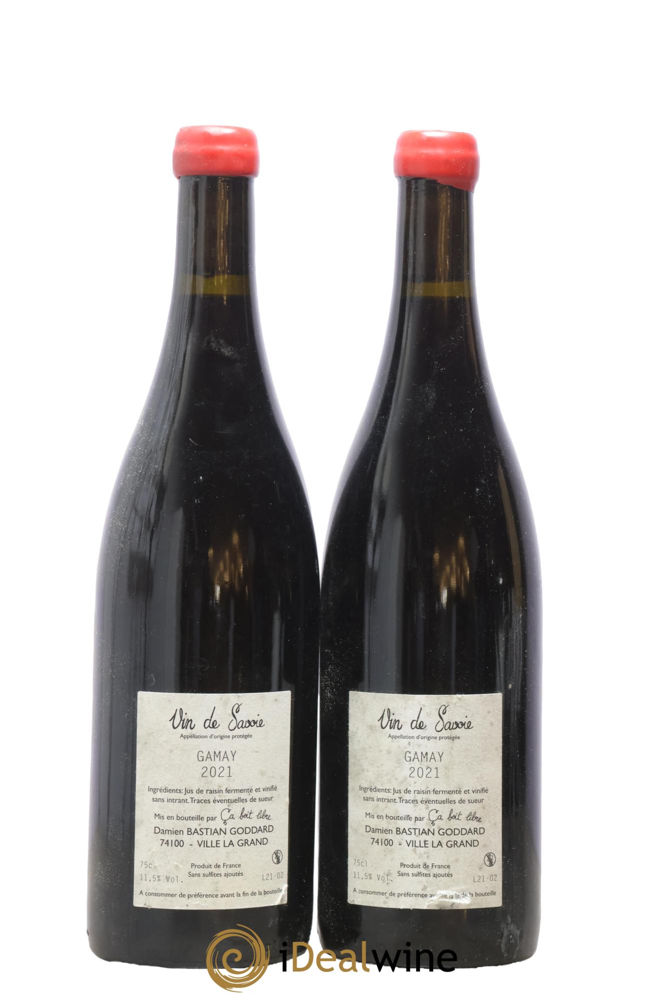 Vin de Savoie Ton Rouge d'Élevage Ca Boit Libre 2021 - Lot of 2 bottles - 1