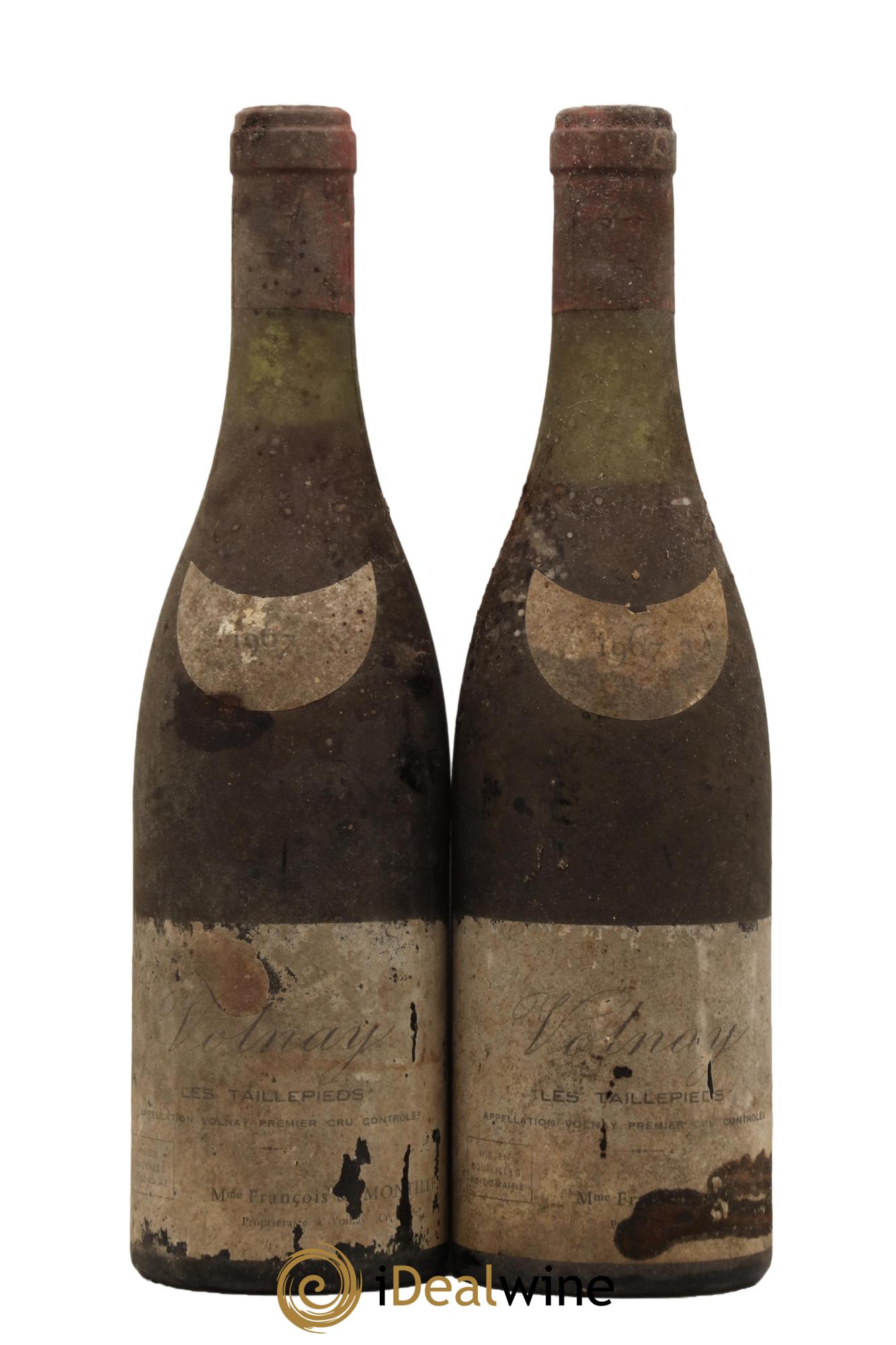 Volnay 1er Cru Les Taillepieds De Montille (Domaine) 1967 - Lot de 2 bouteilles - 0