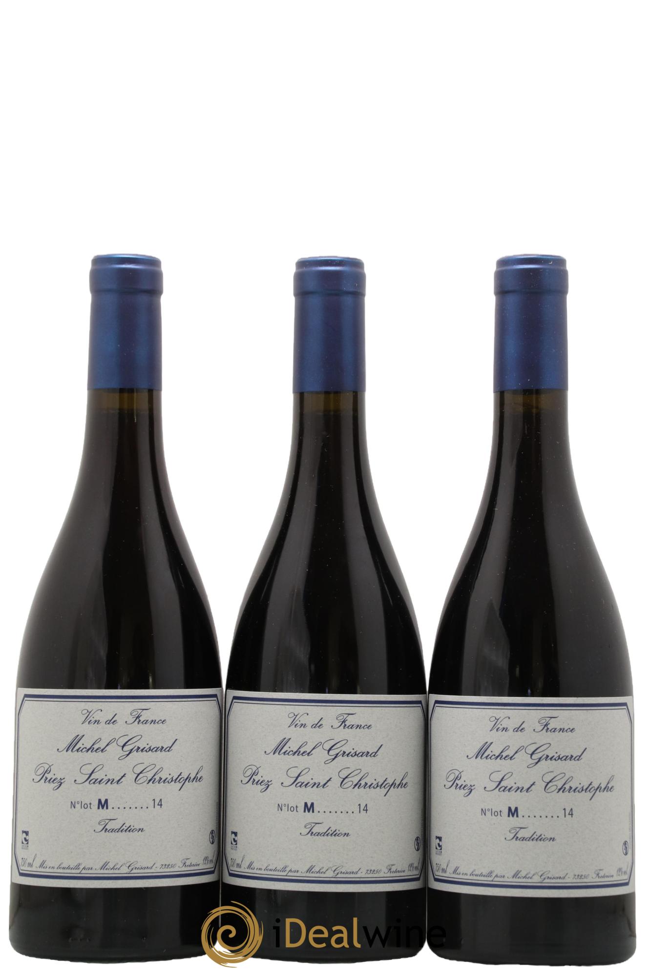 Vin de France Priez Saint Christophe Michel Grisard 2014 - Lot de 3 bouteilles - 0