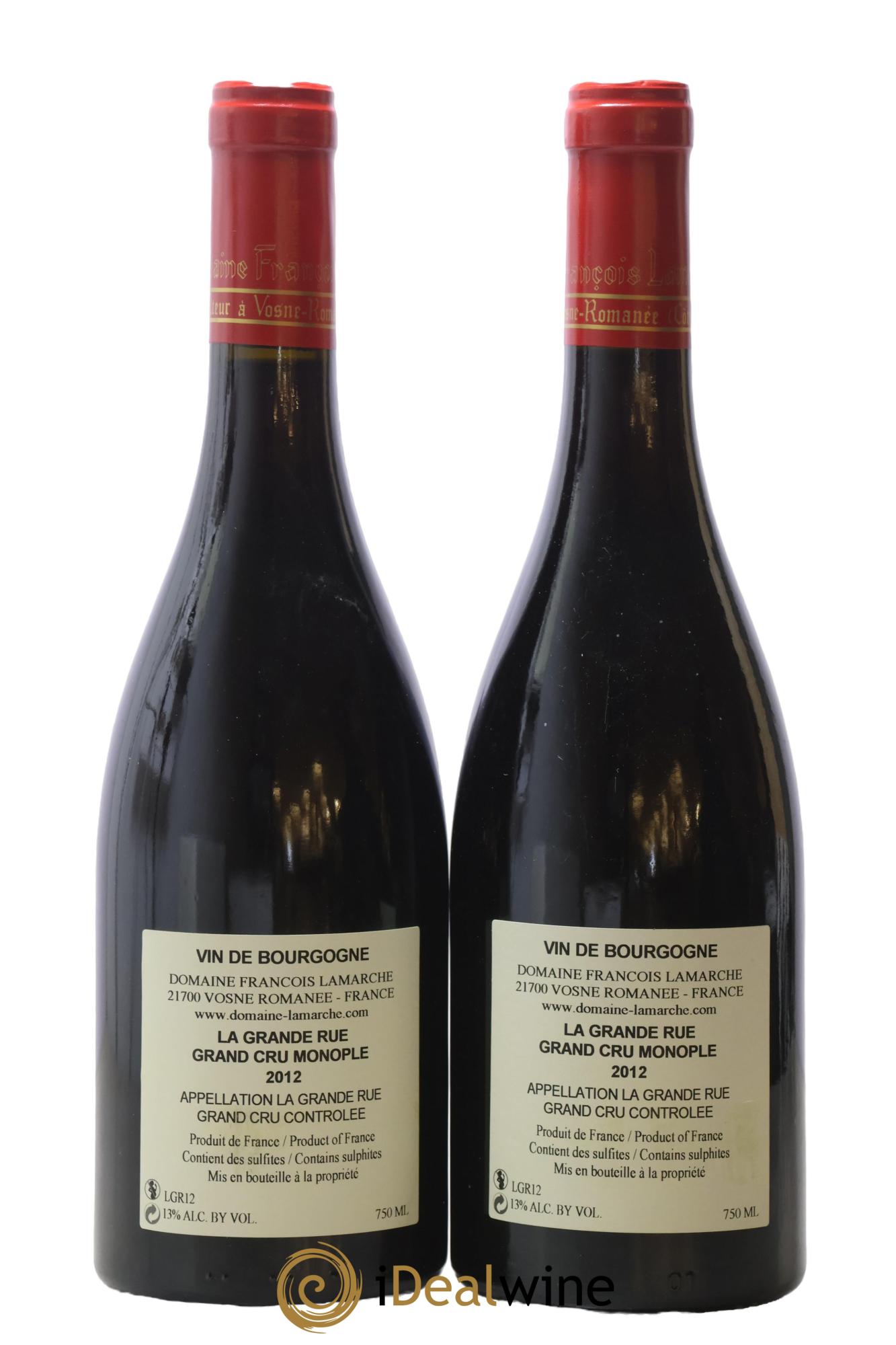 La Grande Rue Grand Cru Lamarche (Domaine) 2012 - Posten von 2 Flaschen - 1