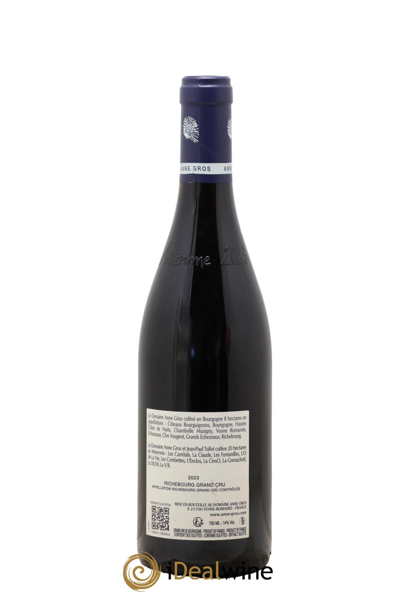 Richebourg Grand Cru Anne Gros 2023 - Lotto di 1 bottiglia - 1