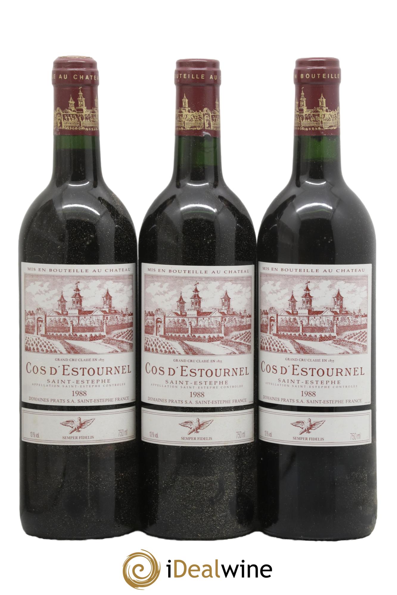 Cos d'Estournel 2ème Grand Cru Classé 1988 - Lot de 3 bouteilles - 0