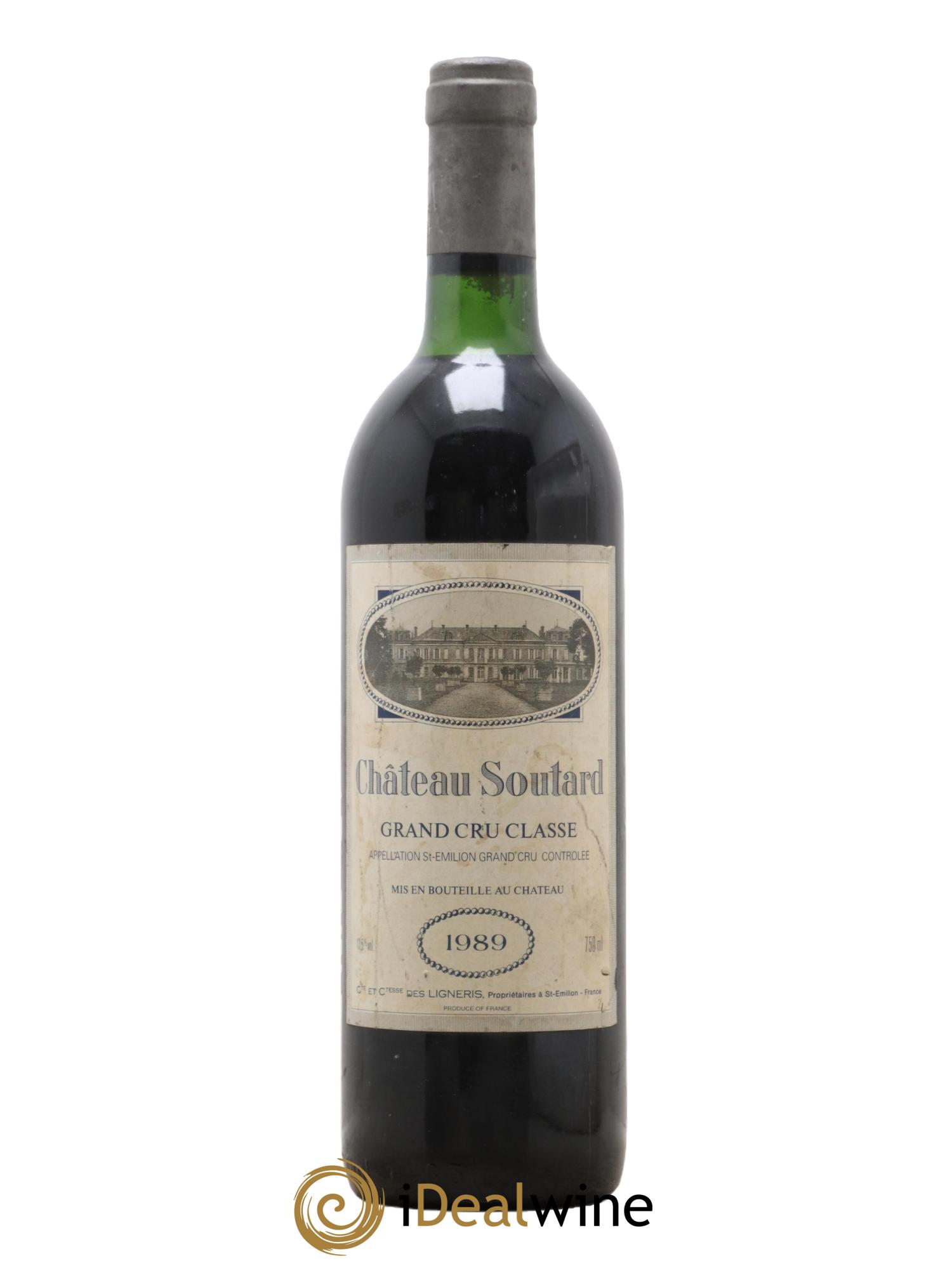 Château Soutard Grand Cru Classé 1989 - Lot de 1 bouteille - 0