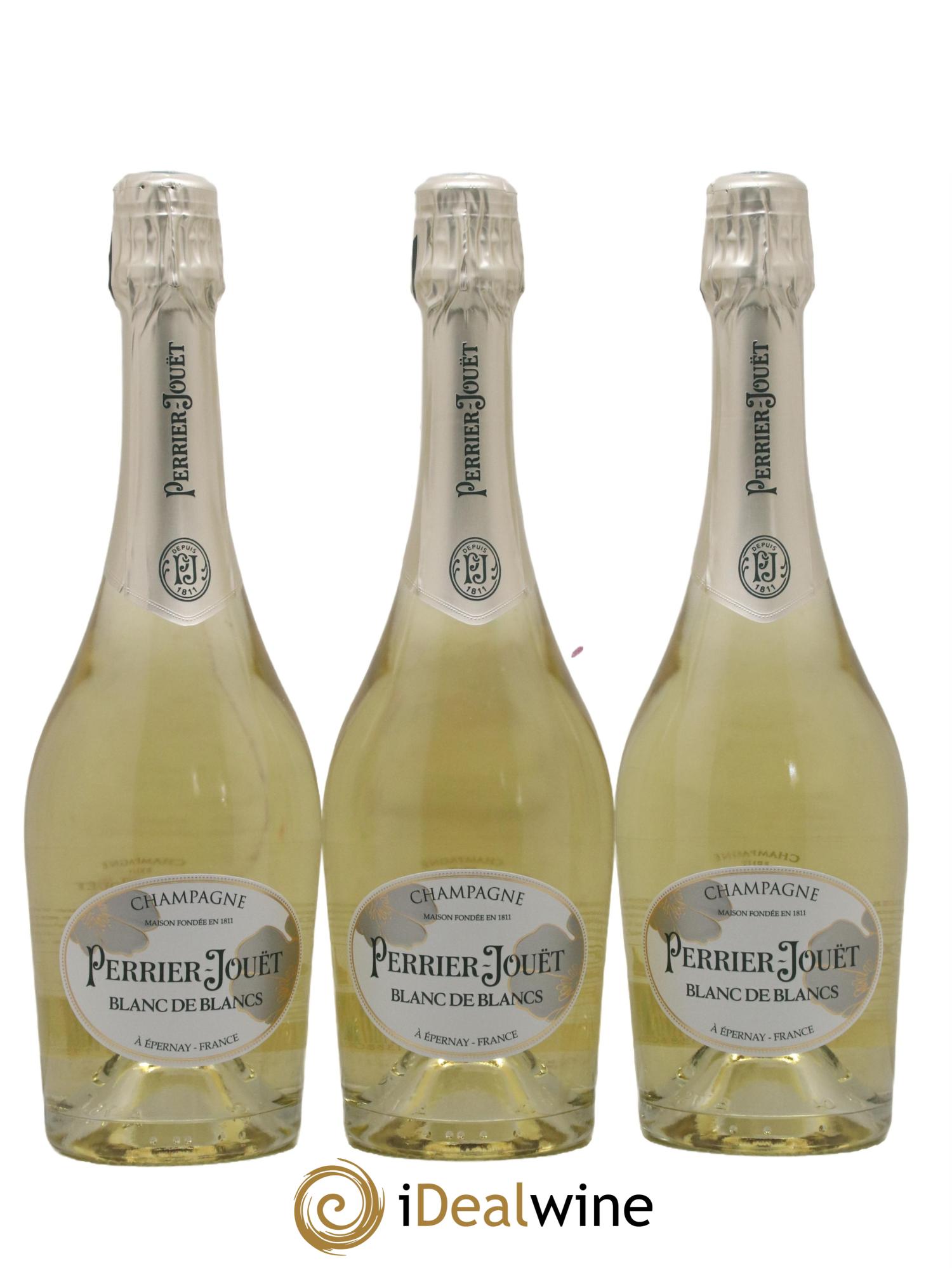 Champagne Blanc de Blancs Maison Perrier-Jouët - Lot de 3 bouteilles - 0