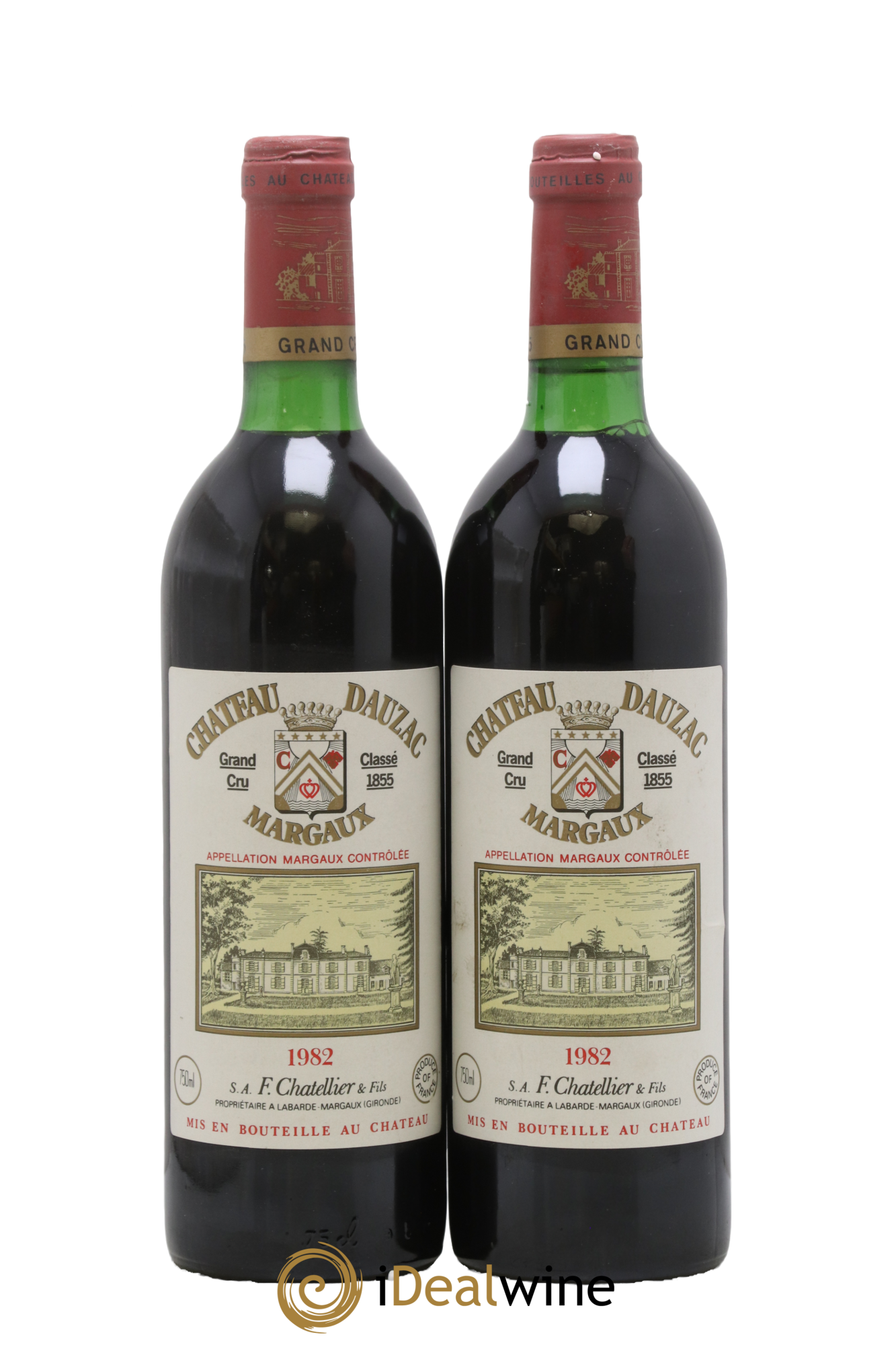 Château Dauzac 5ème Grand Cru Classé 1982 - Lotto di 2 bottiglie - 0