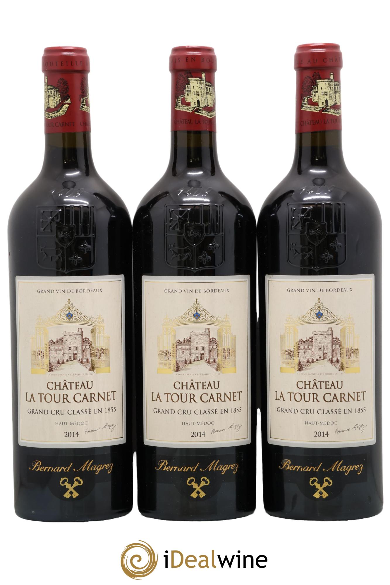 Château la Tour Carnet 4ème Grand Cru Classé 2014 - Lot de 3 bouteilles - 0
