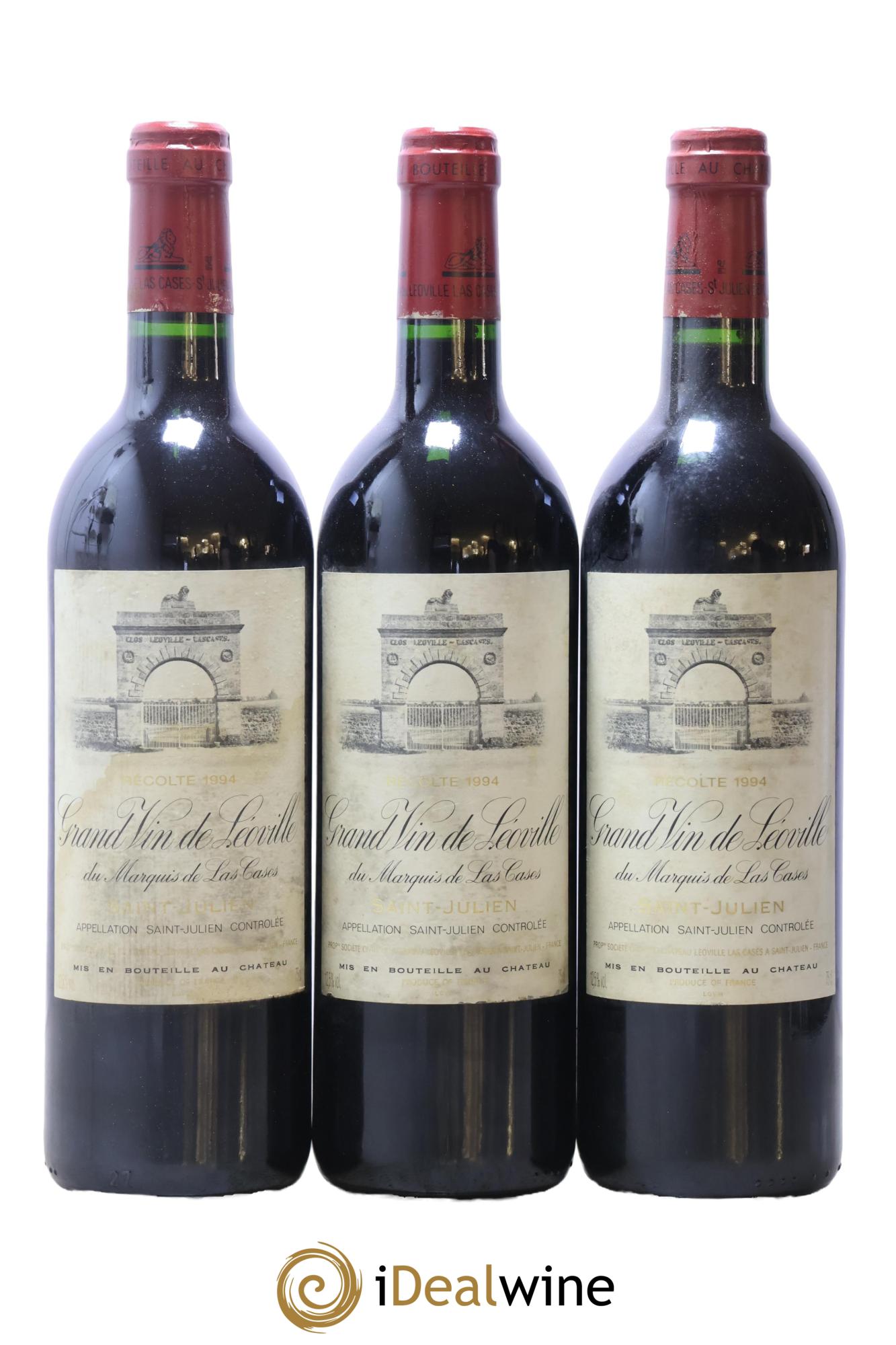 Château Léoville Las Cases 2ème Grand Cru Classé 1994 - Lot of 3 bottles - 0
