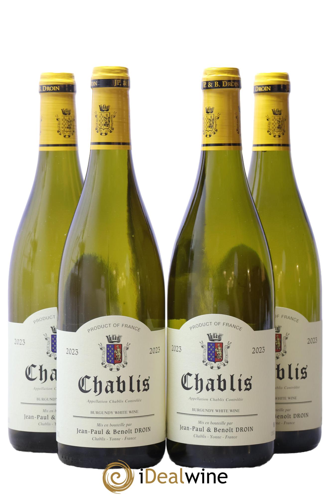 Chablis Jean-Paul & Benoît Droin (Domaine) 2023 - Lot de 4 bouteilles - 0