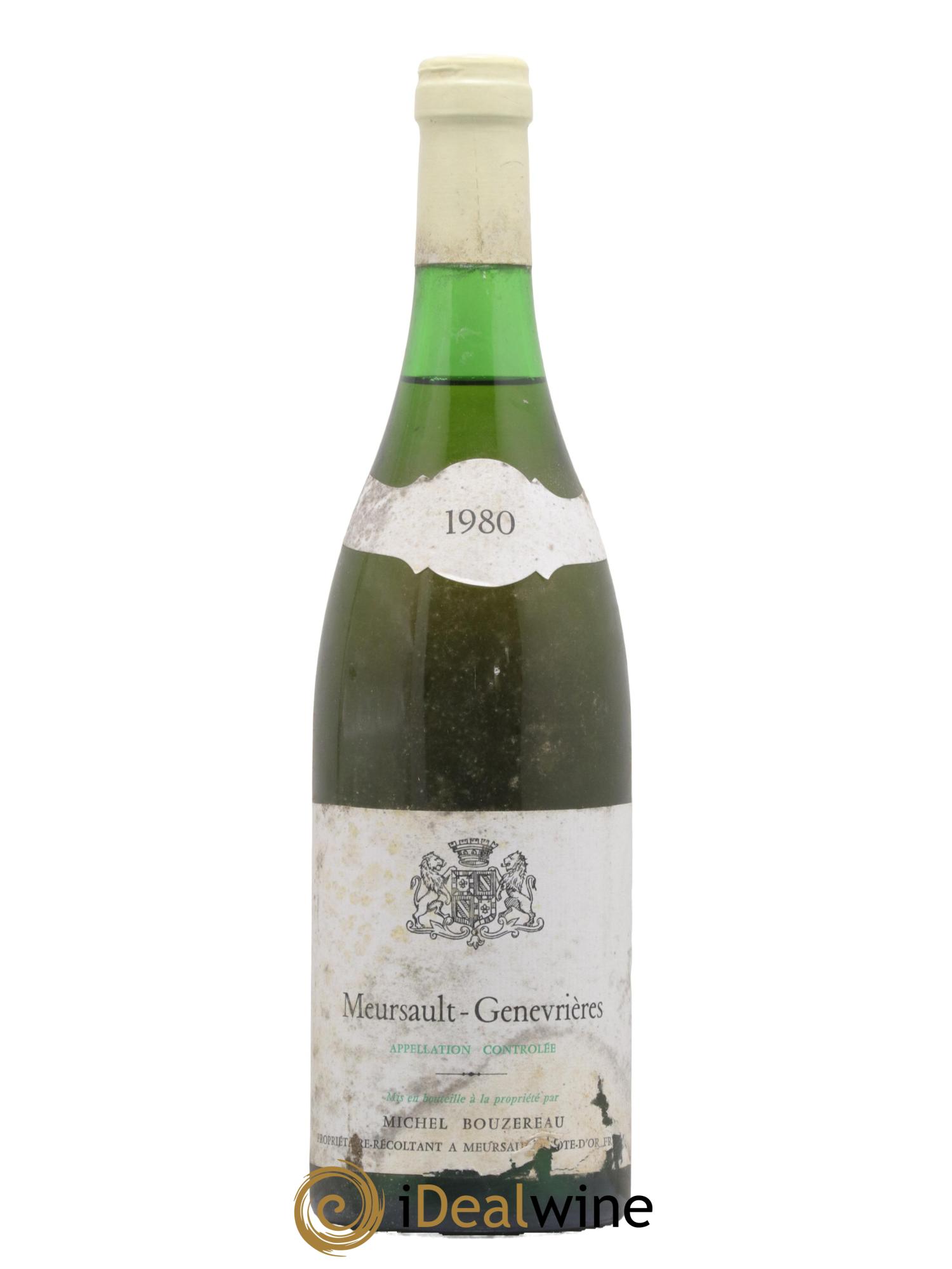 Meursault 1er Cru Les Genevrières Michel Bouzereau et Fils (Domaine) 1980 - Lot de 1 bouteille - 0