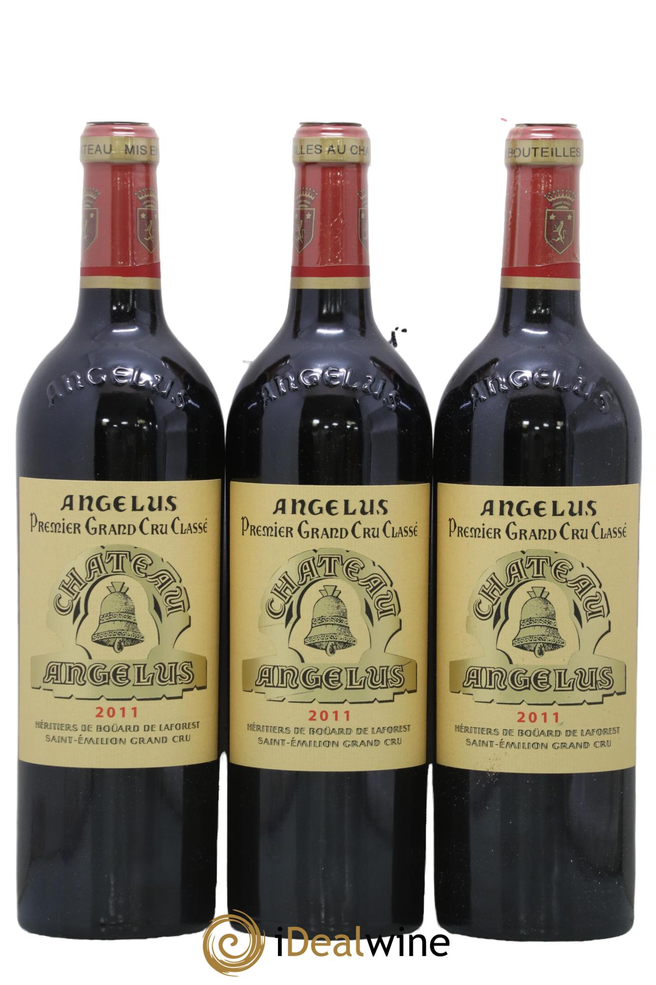 Château Angélus 1er Grand Cru Classé A 2011 - Lot de 3 bouteilles - 0