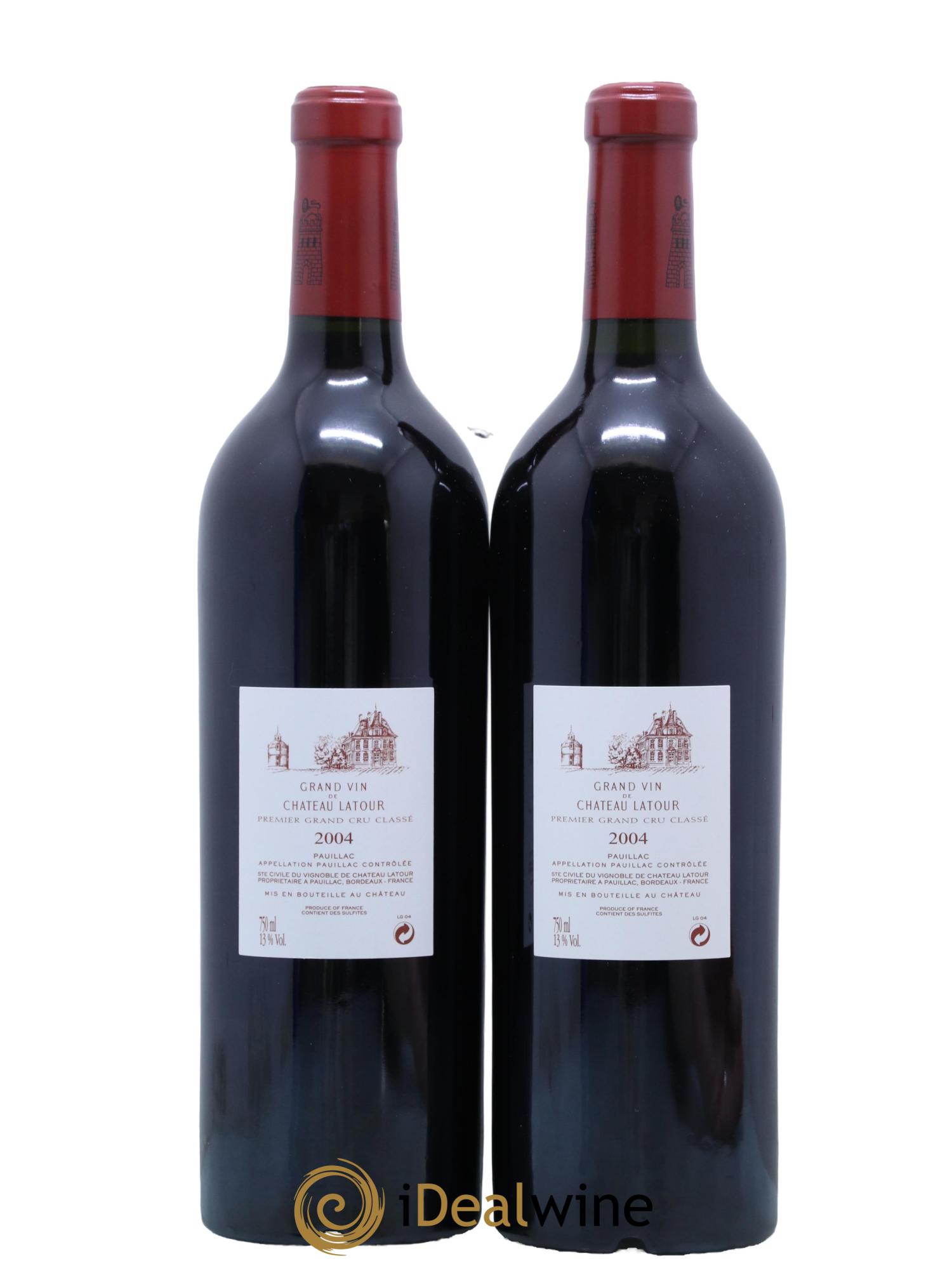 Château Latour 1er Grand Cru Classé 2004 - Lot de 2 bouteilles - 1