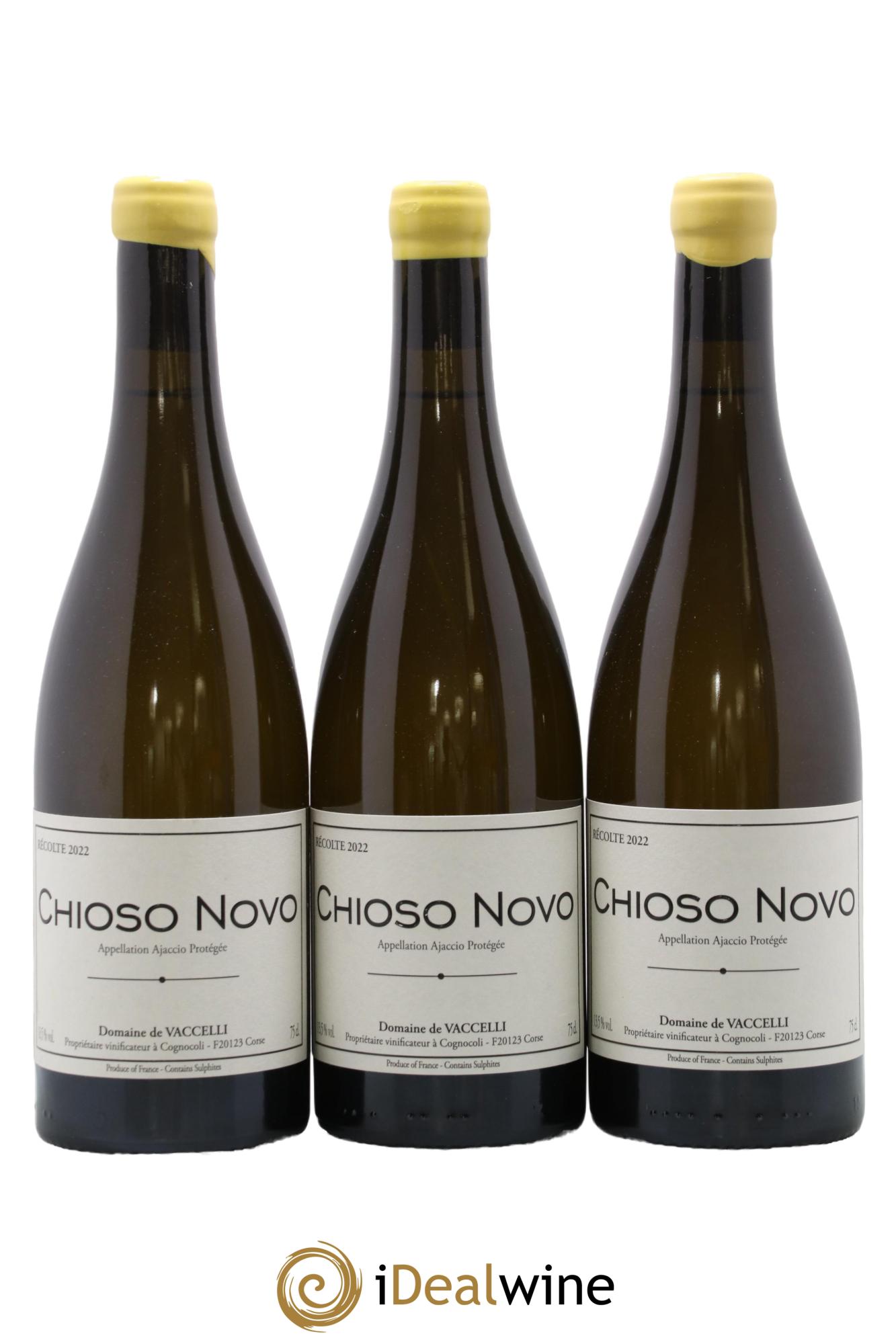 Ajaccio Chioso Novo Vaccelli 2022 - Posten von 3 Flaschen - 0