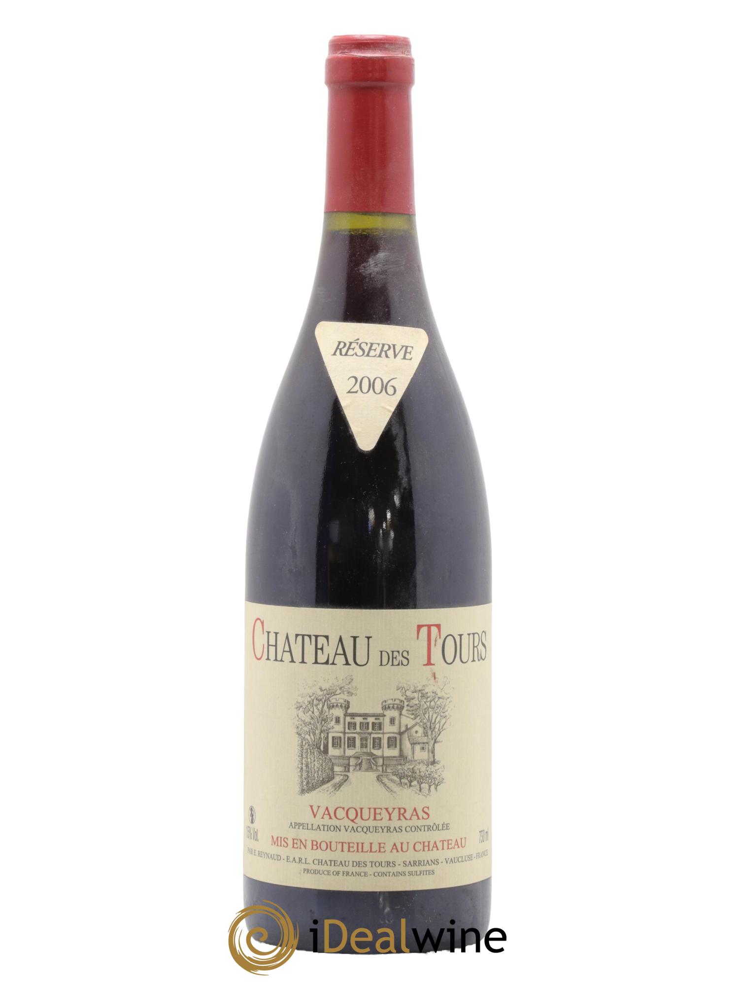 Vacqueyras Château des Tours Emmanuel Reynaud 2006 - Lot de 1 bouteille - 0