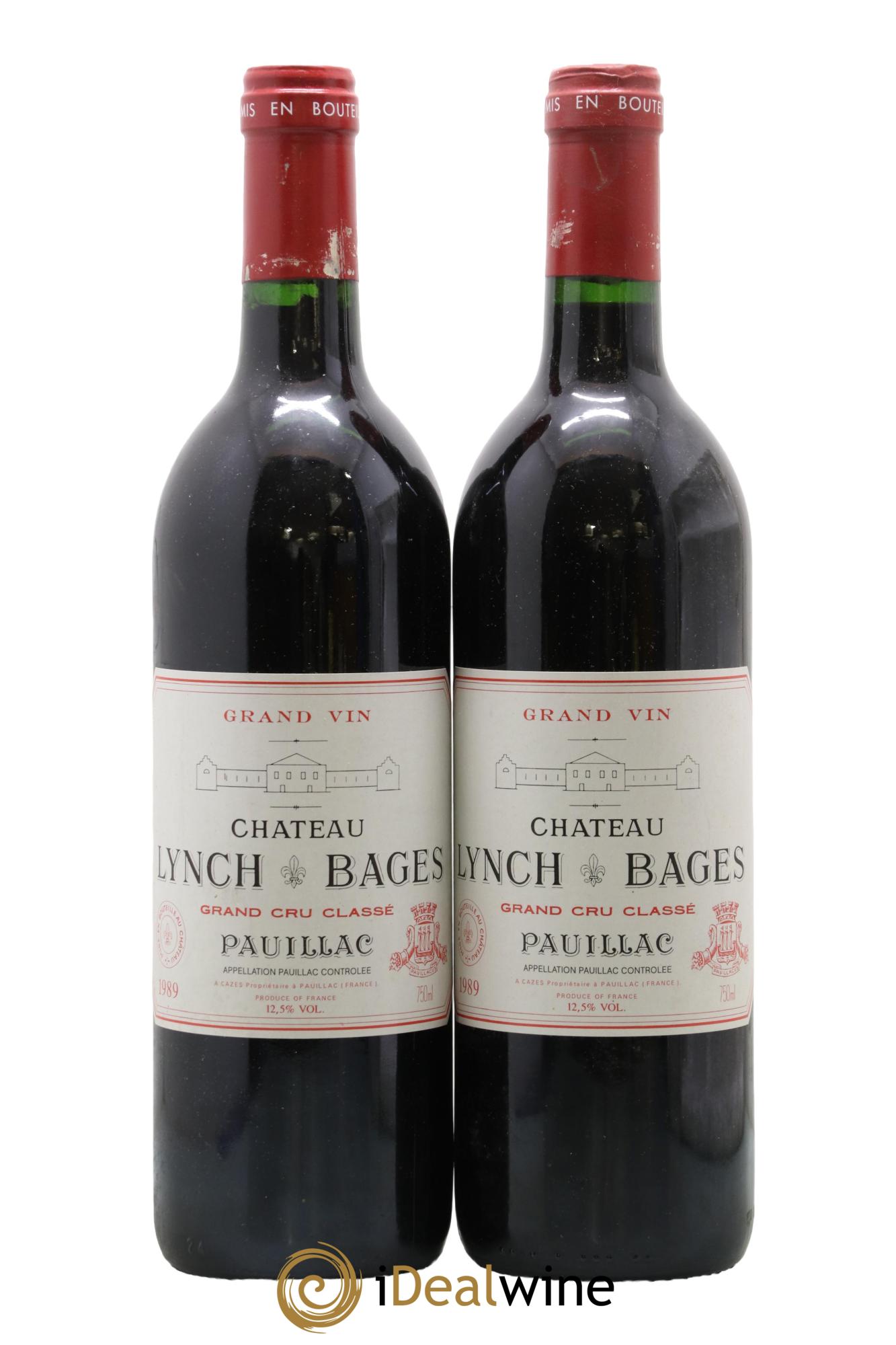 Château Lynch Bages 5ème Grand Cru Classé 1989 - Lot de 2 bouteilles - 0