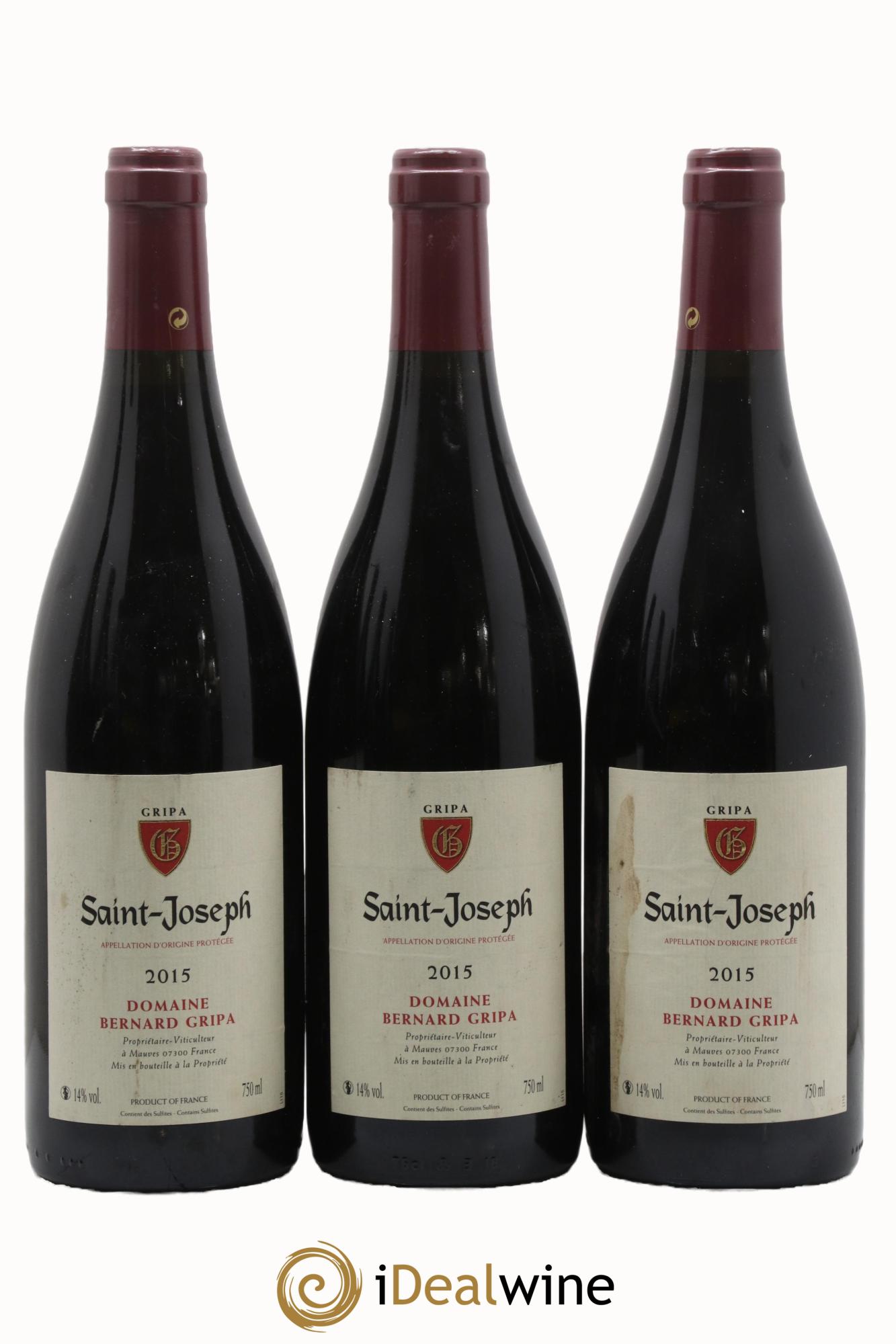 Saint-Joseph Bernard Gripa (Domaine) 2015 - Posten von 3 Flaschen - 0