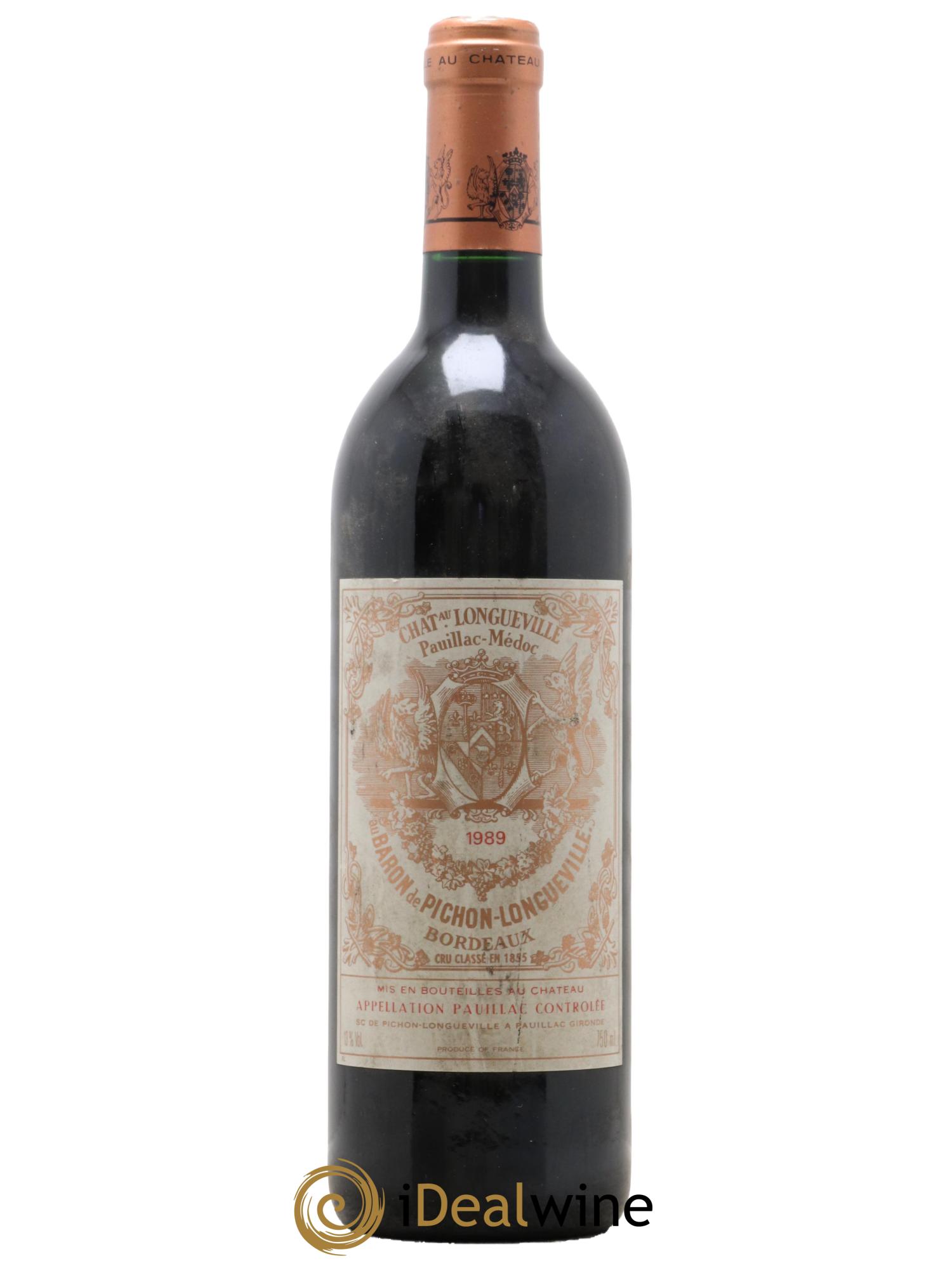 Pichon Longueville Baron 2ème Grand Cru Classé 1989 - Lot de 1 bouteille - 0