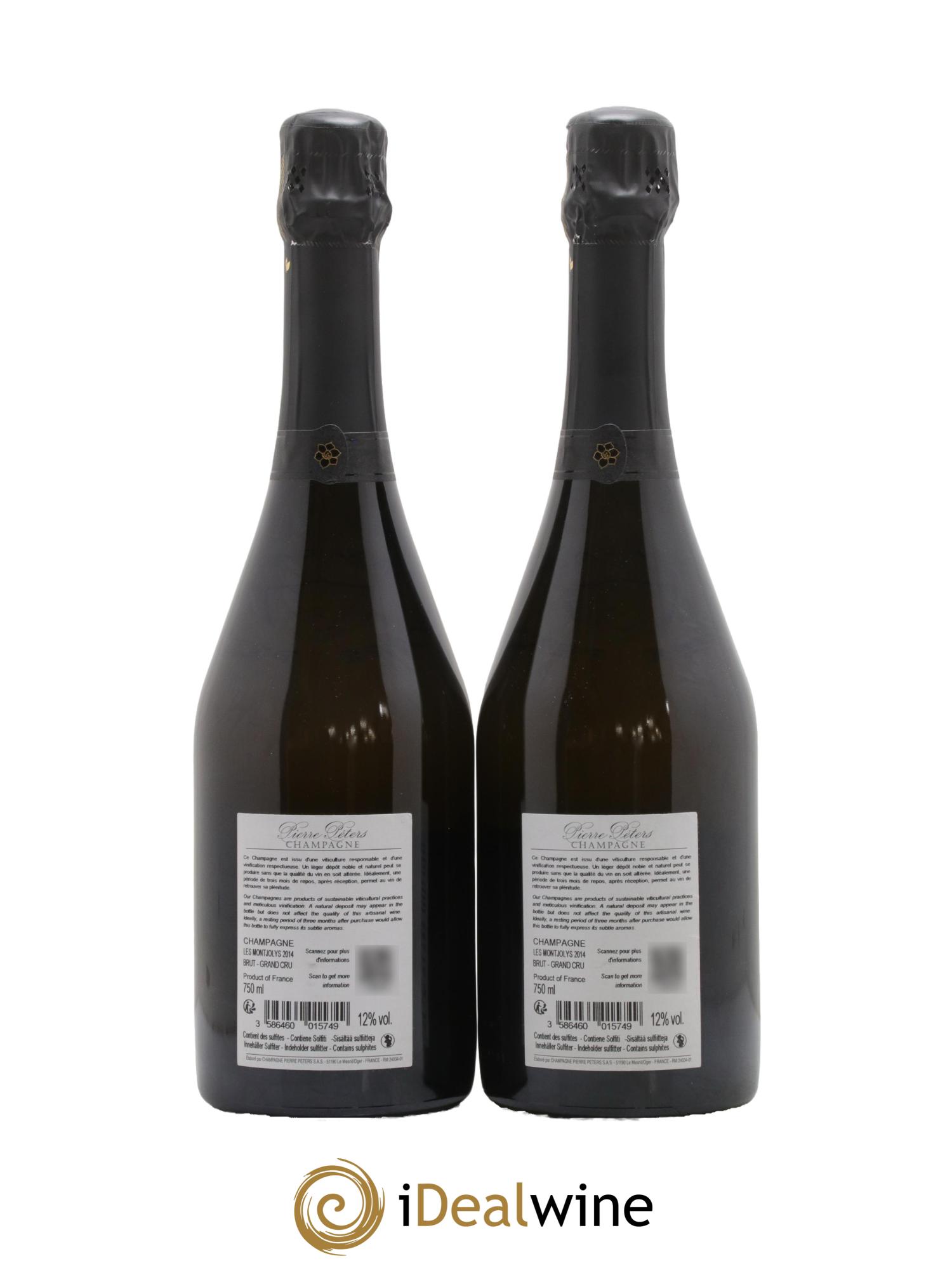 Les Montjolys Brut Blanc de Blancs Cuvée Spéciale Pierre Péters 2014 - Lotto di 2 bottiglie - 1