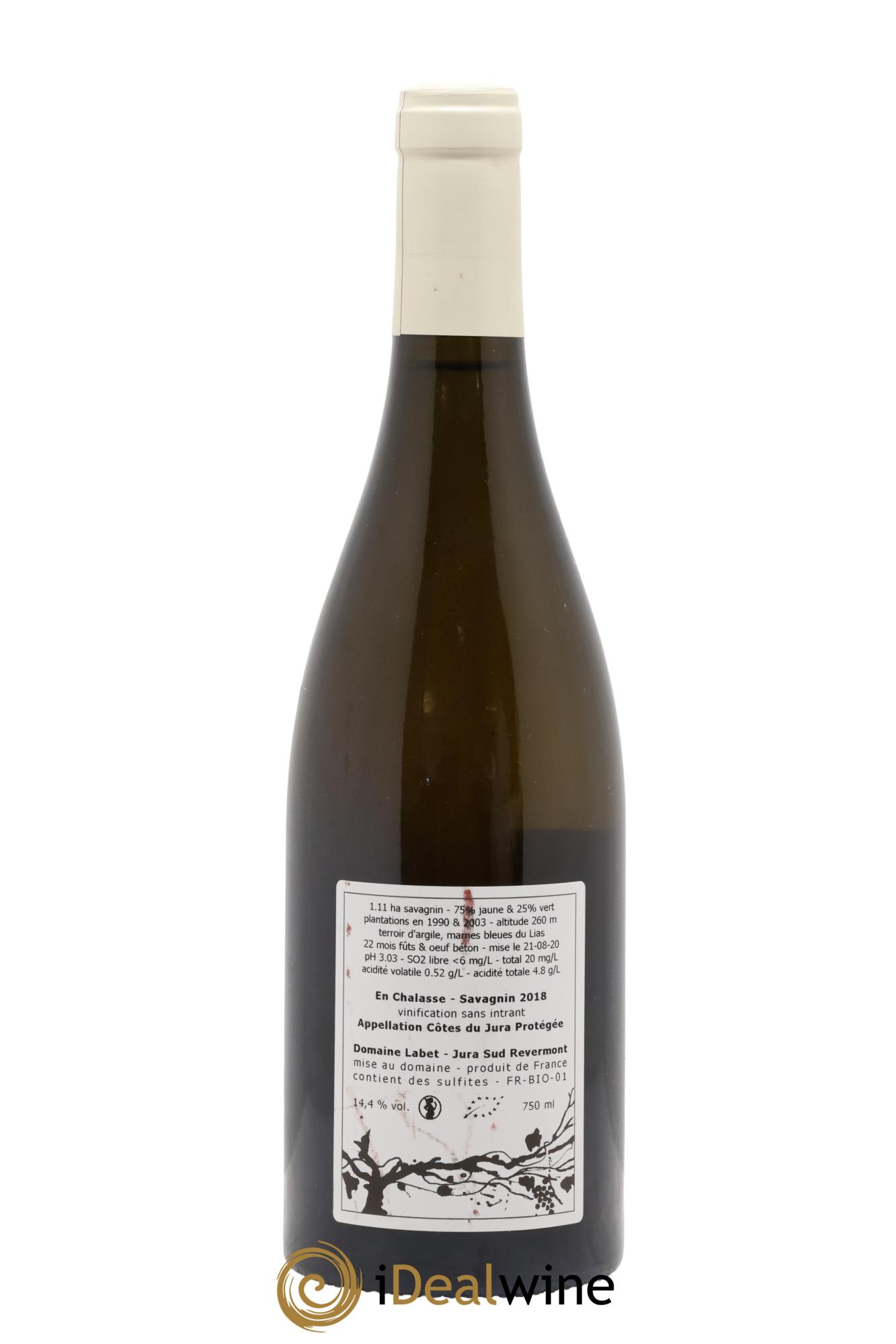 Côtes du Jura Fleur de Savagnin En Chalasse Romain - Julien - Charline Labet 2018 - Posten von 1 Flasche - 1