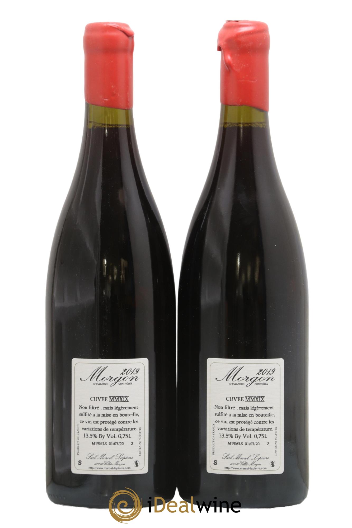 Morgon Cuvée Marcel Lapierre Marcel Lapierre (Domaine) 2019 - Lot of 2 bottles - 1
