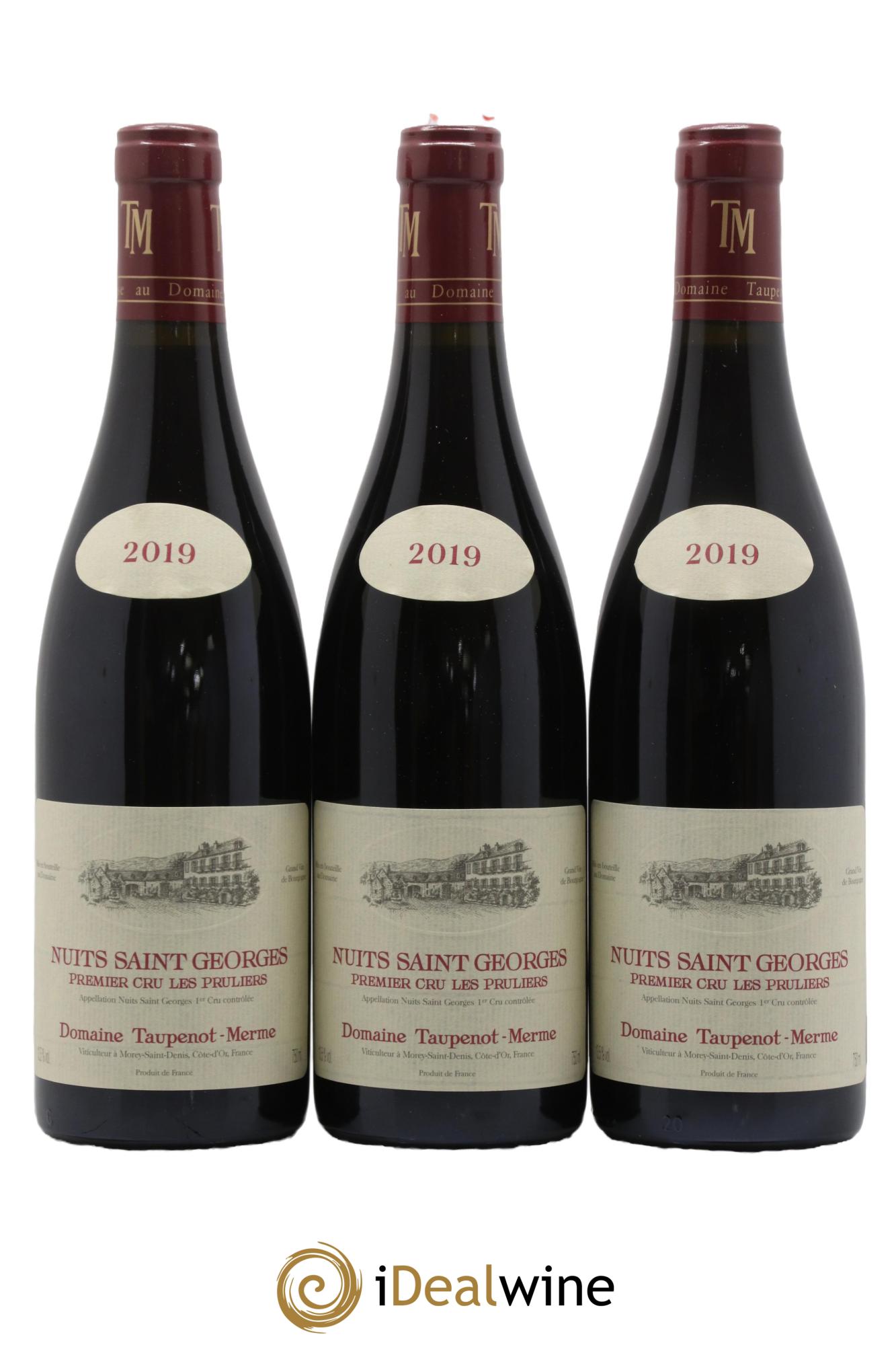 Nuits Saint-Georges 1er Cru Les Pruliers Taupenot-Merme Les Pruliers Taupenot-Merme 2019 - Posten von 3 Flaschen - 0