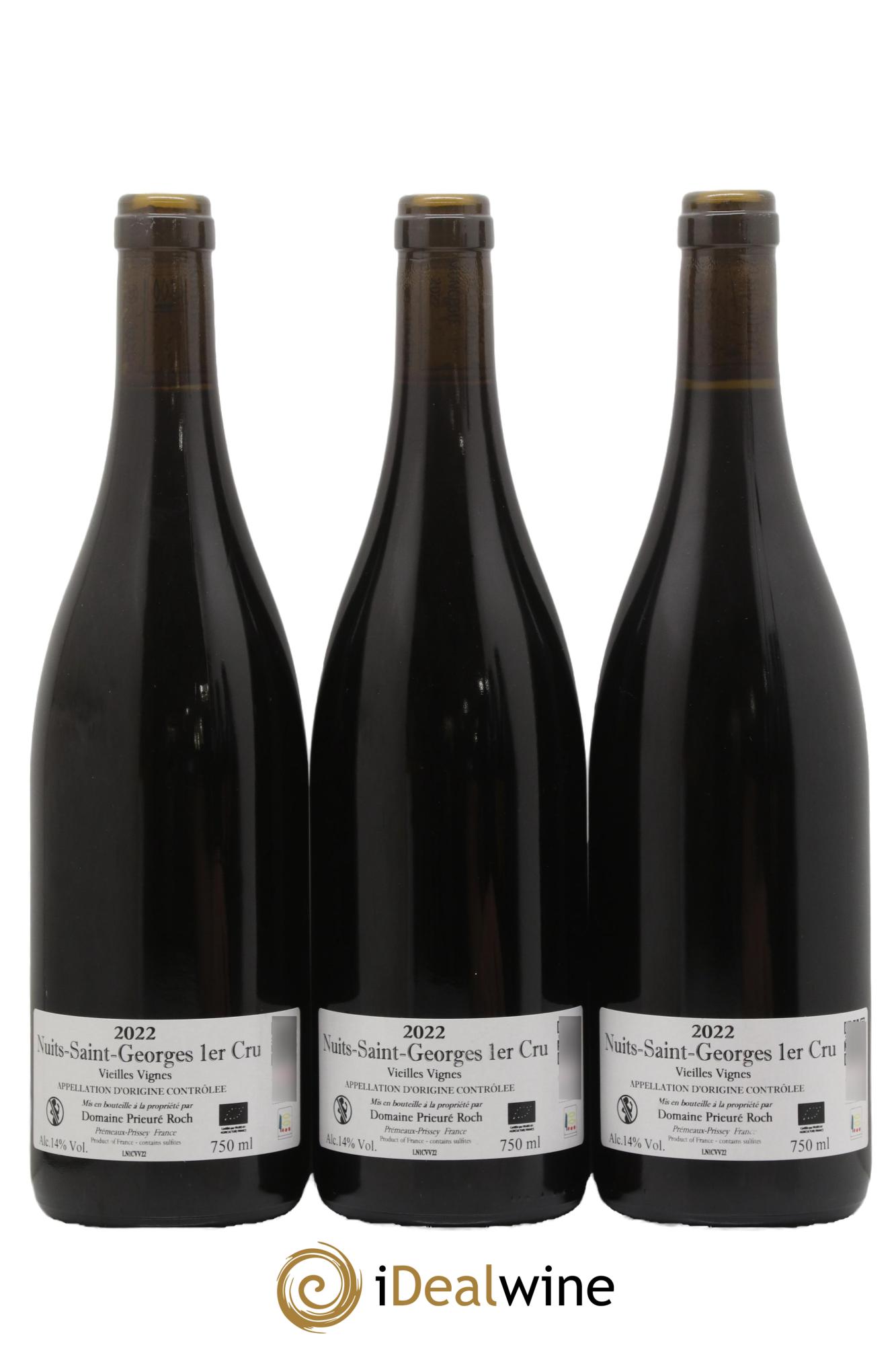 Nuits-Saint-Georges 1er Cru Vieilles Vignes Prieuré Roch 2022 - Lot de 3 bouteilles - 1