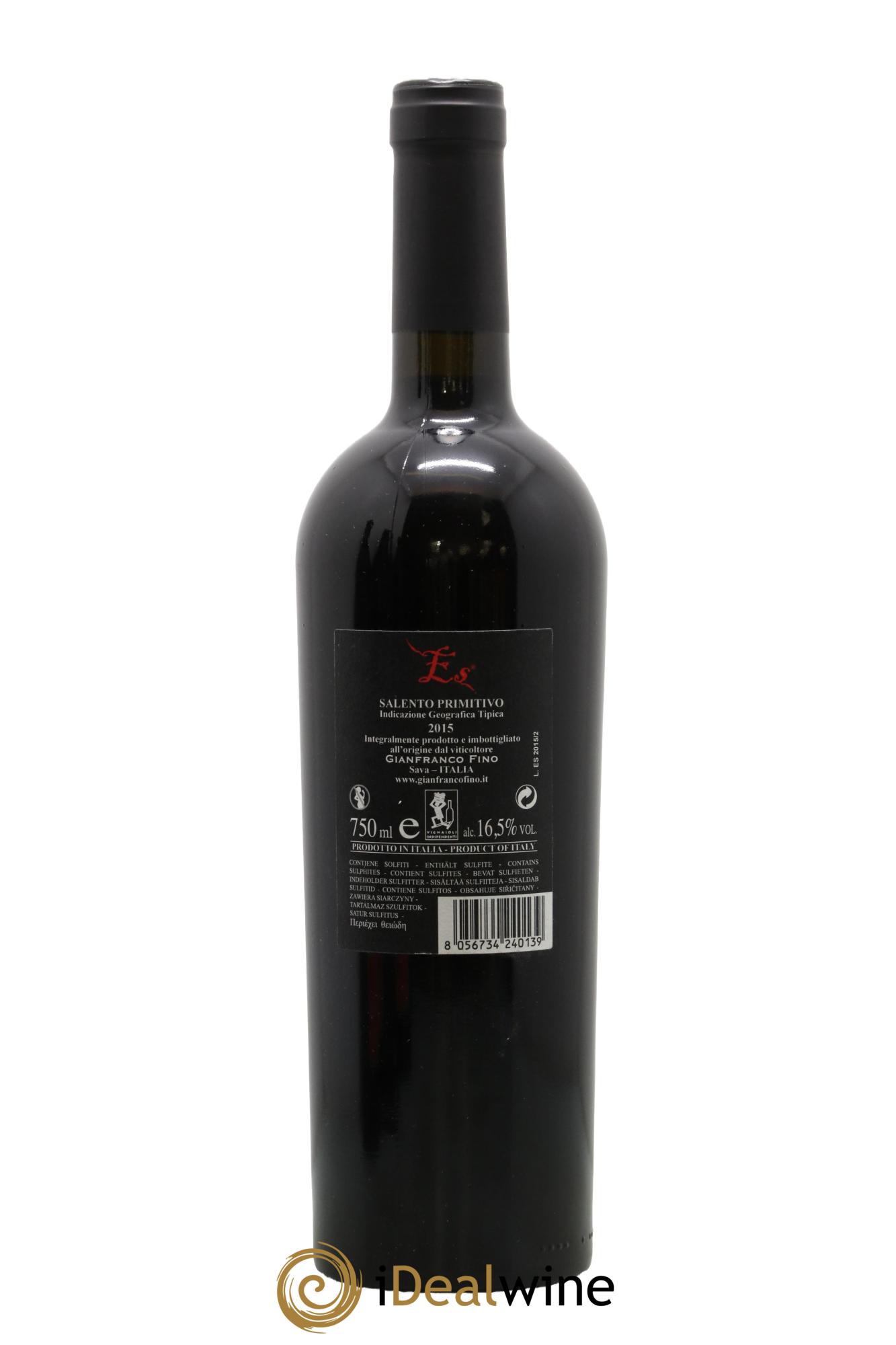 Italie Salento Primitivo Es 2015 - Posten von 1 Flasche - 1