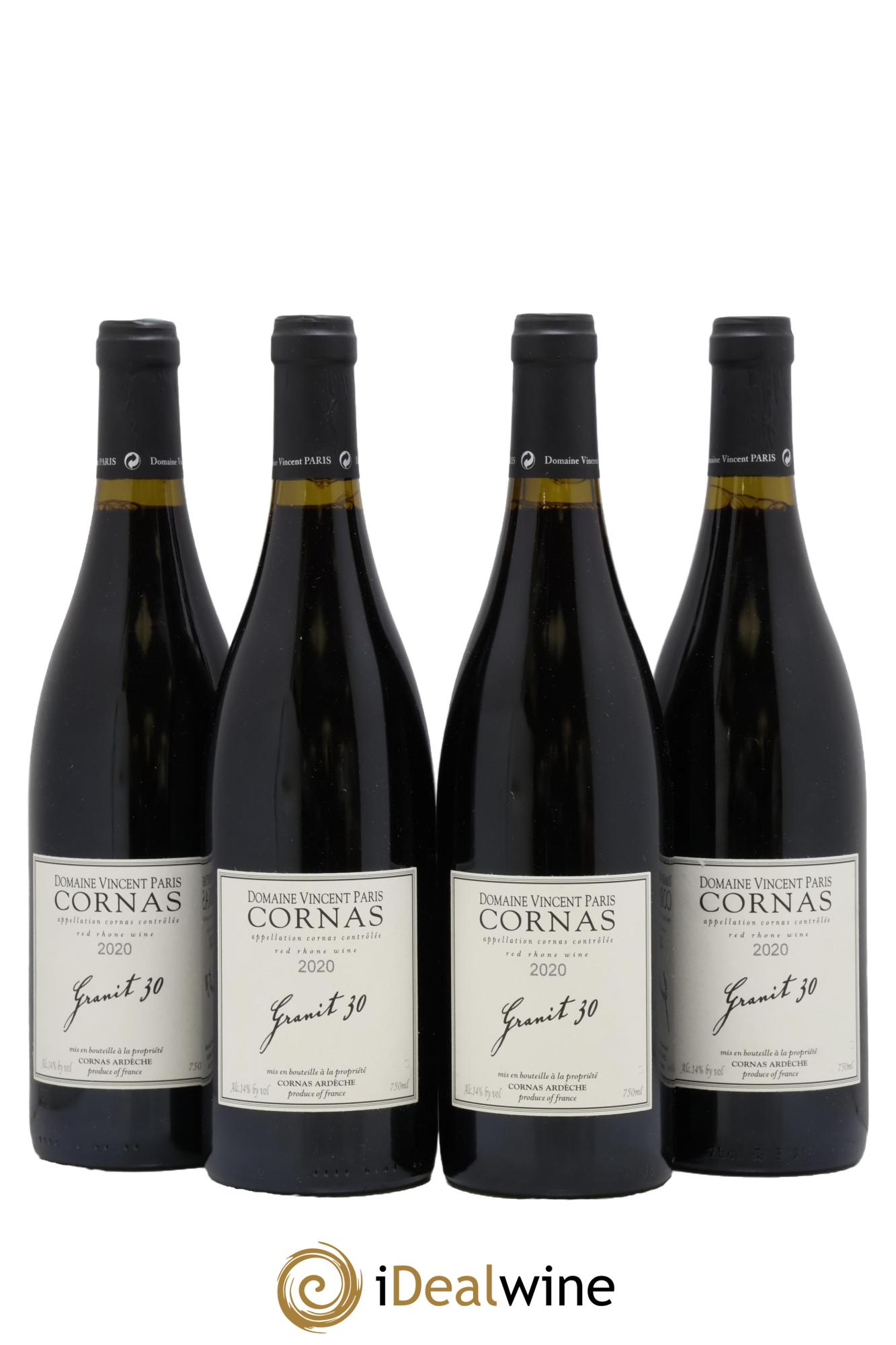 Cornas Granit 30 Vincent Paris 2020 - Lot of 4 bottles - 0