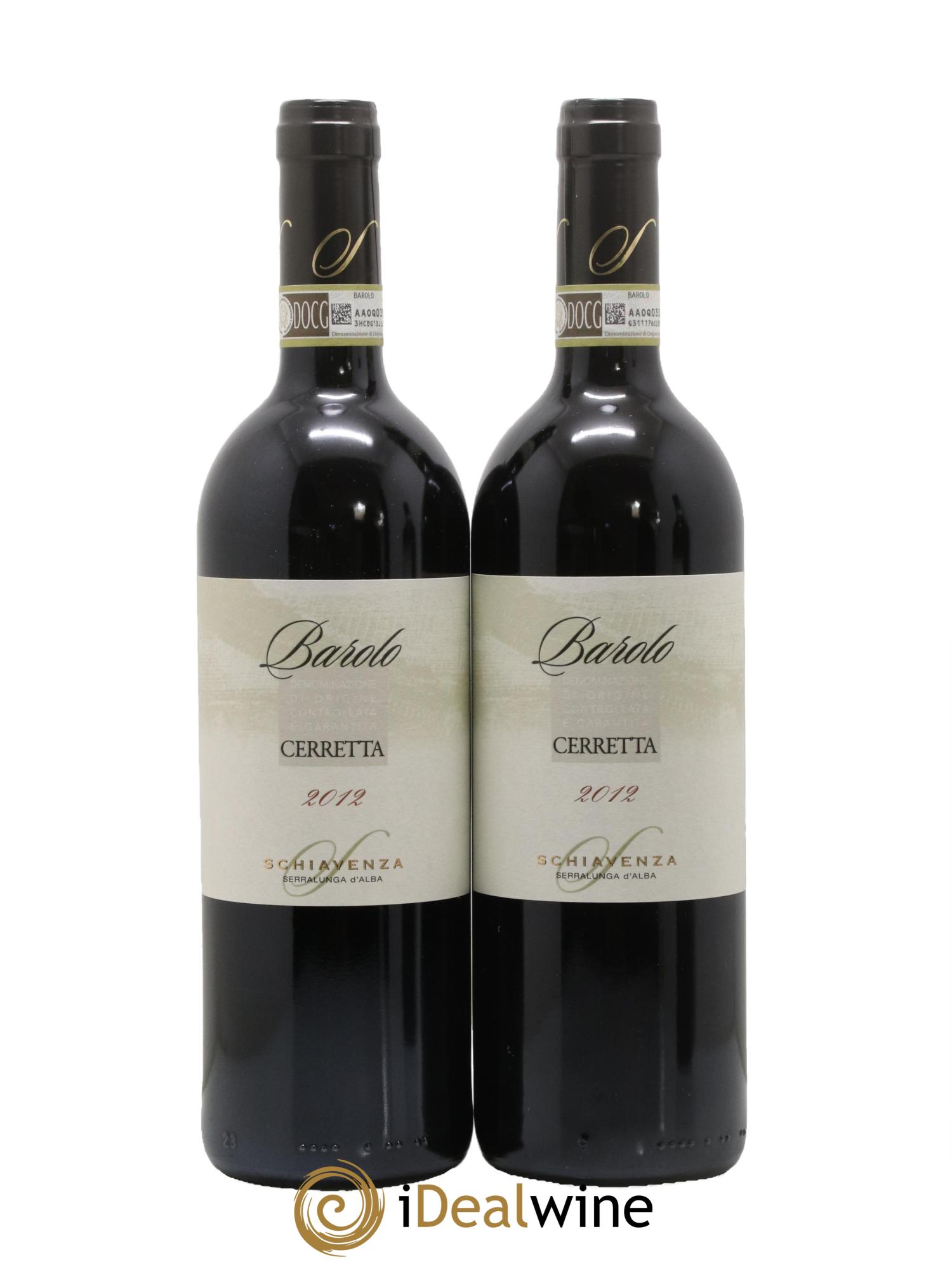 Barolo Cerretta Schiavenza 2012 - Lot de 2 bouteilles - 0