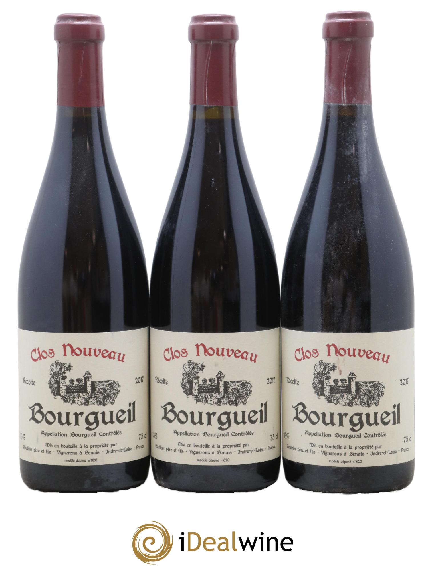 Bourgueil Clos Nouveau Domaine du Bel Air 2017 - Lot de 3 bouteilles - 0