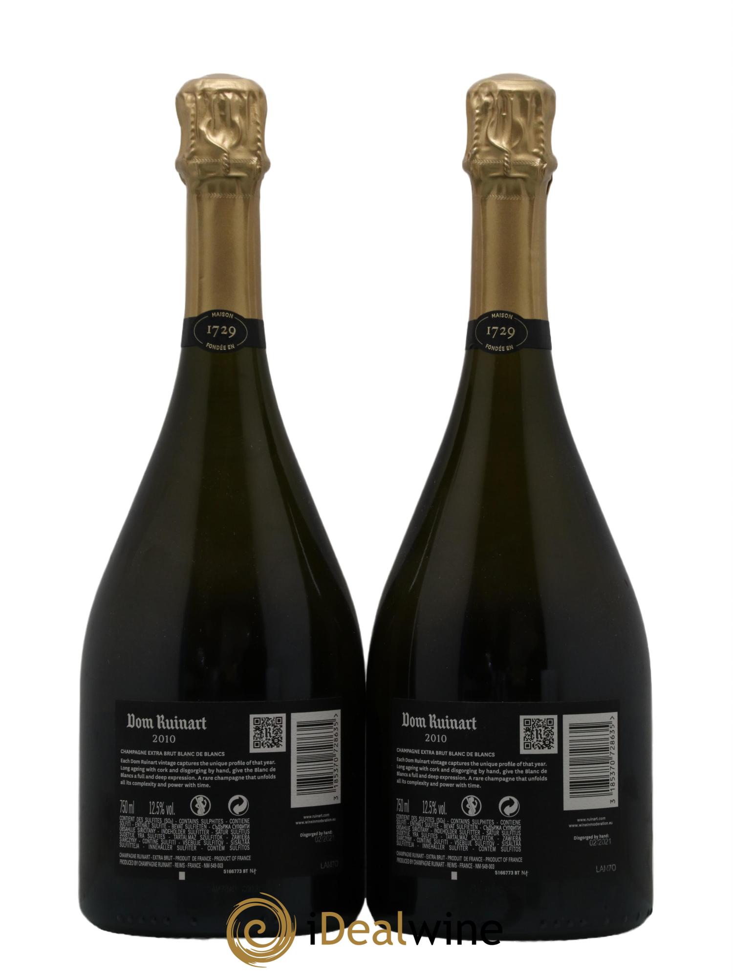 Dom Ruinart Brut Ruinart 2010 - Lot of 2 bottles - 1
