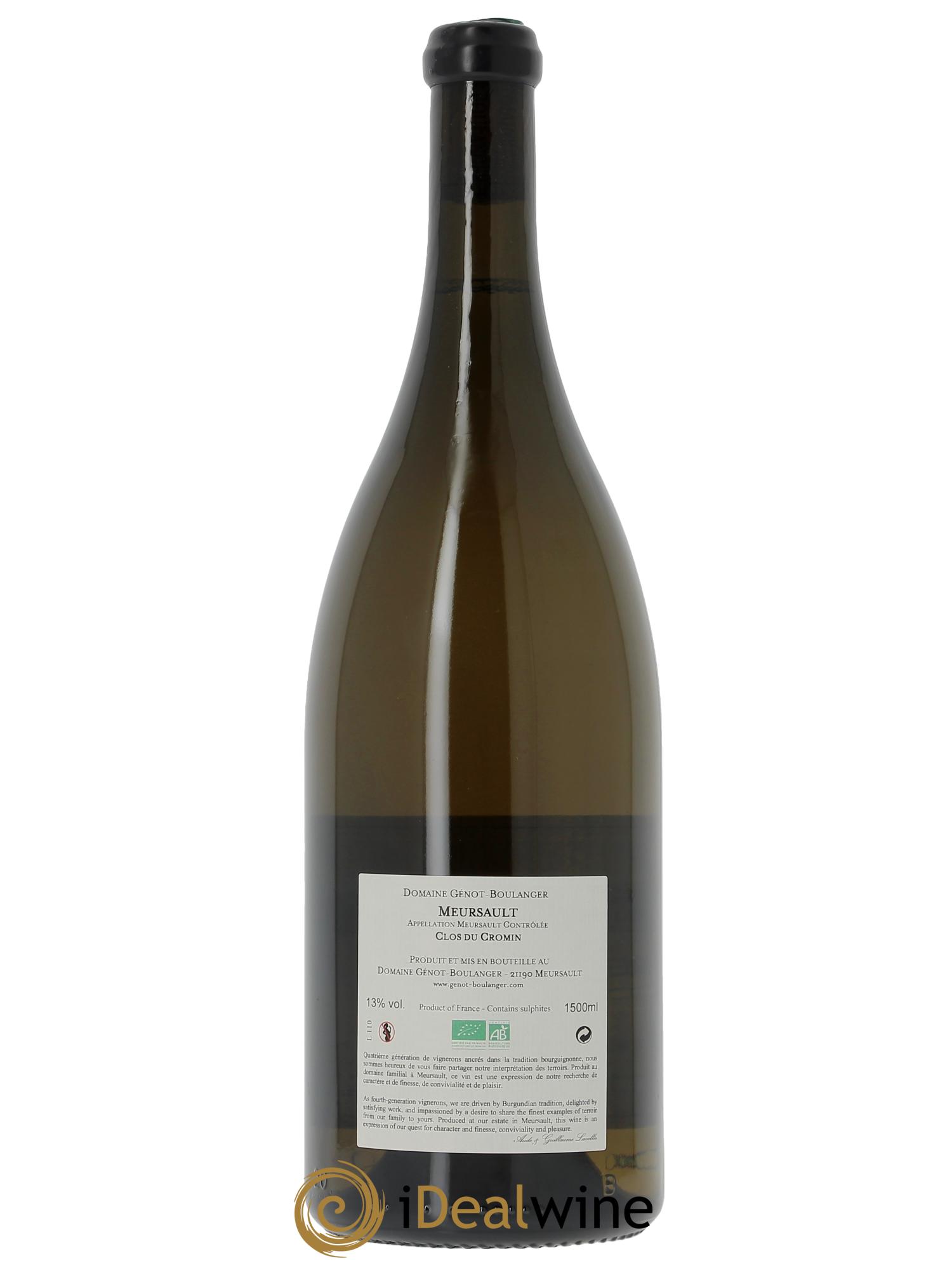 Meursault Clos du Cromin Génot-Boulanger (Domaine) 2020 - Lotto di 1 magnum - 1