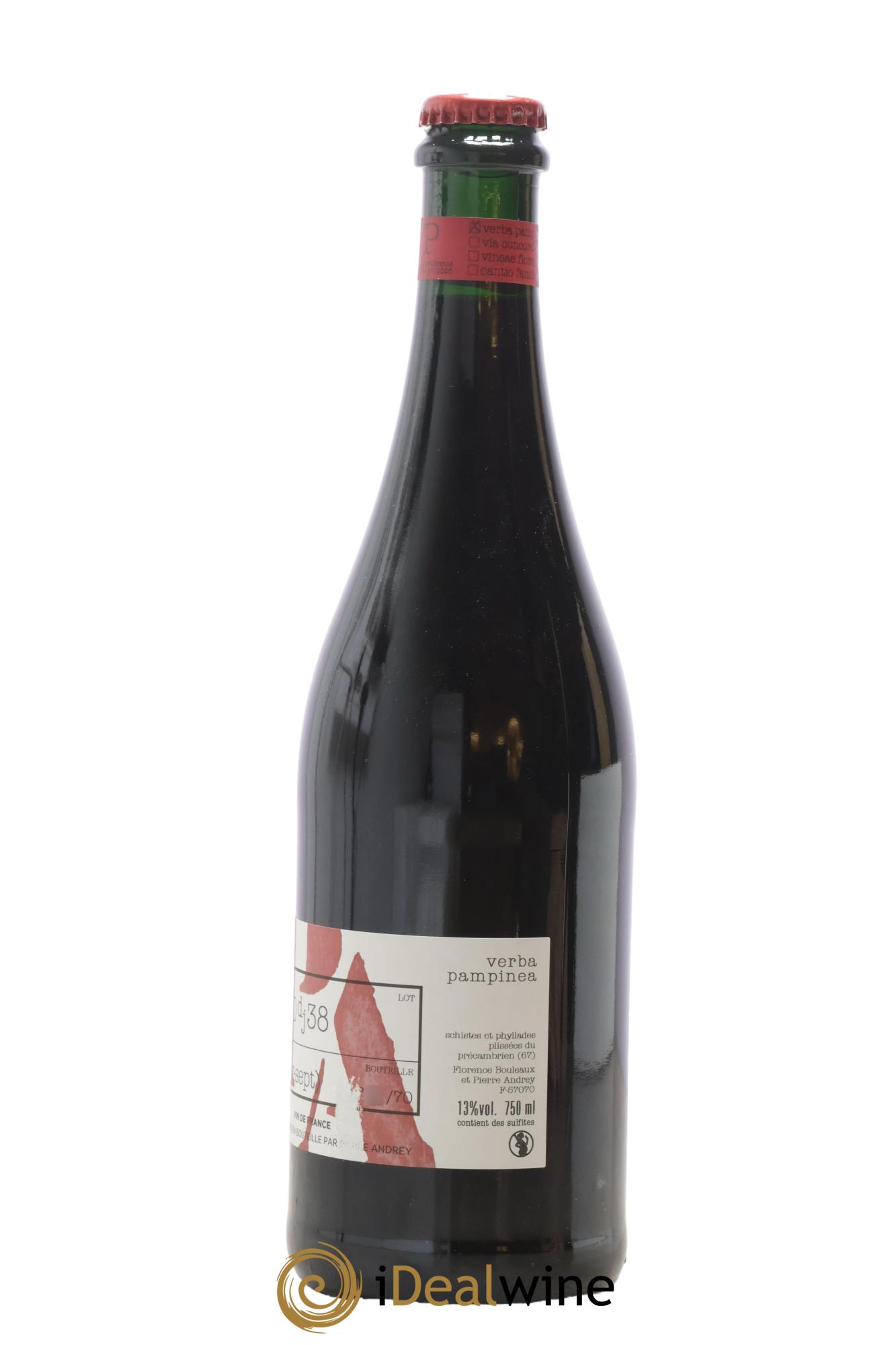 Vin de France Verba Pampinea Pinot Noir Florence Bouleaux et Pierre Andrey 2020 - Lotto di 1 bottiglia - 1