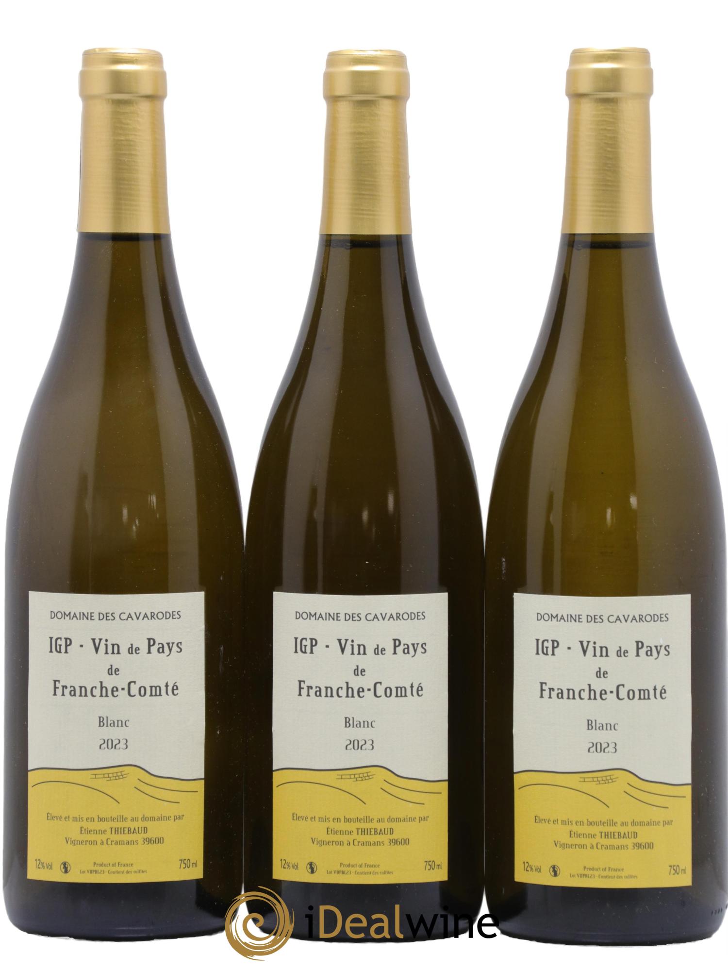 IGP Franche-Comté Cavarodes (Domaine des) - Etienne Thiébaud 2023 - Lot de 3 bouteilles - 0