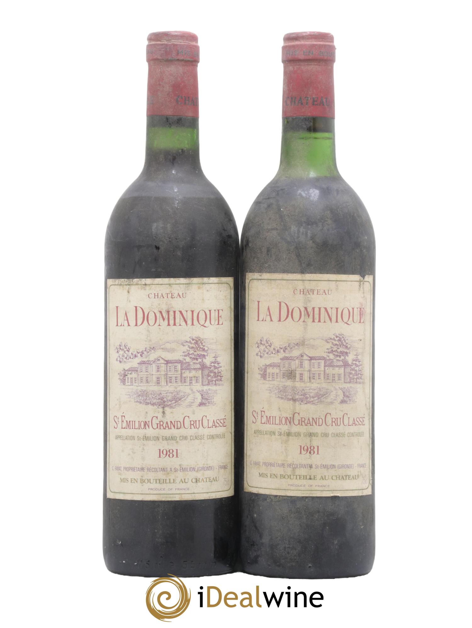 Château la Dominique Grand Cru Classé 1982 - Lot de 2 bouteilles - 0