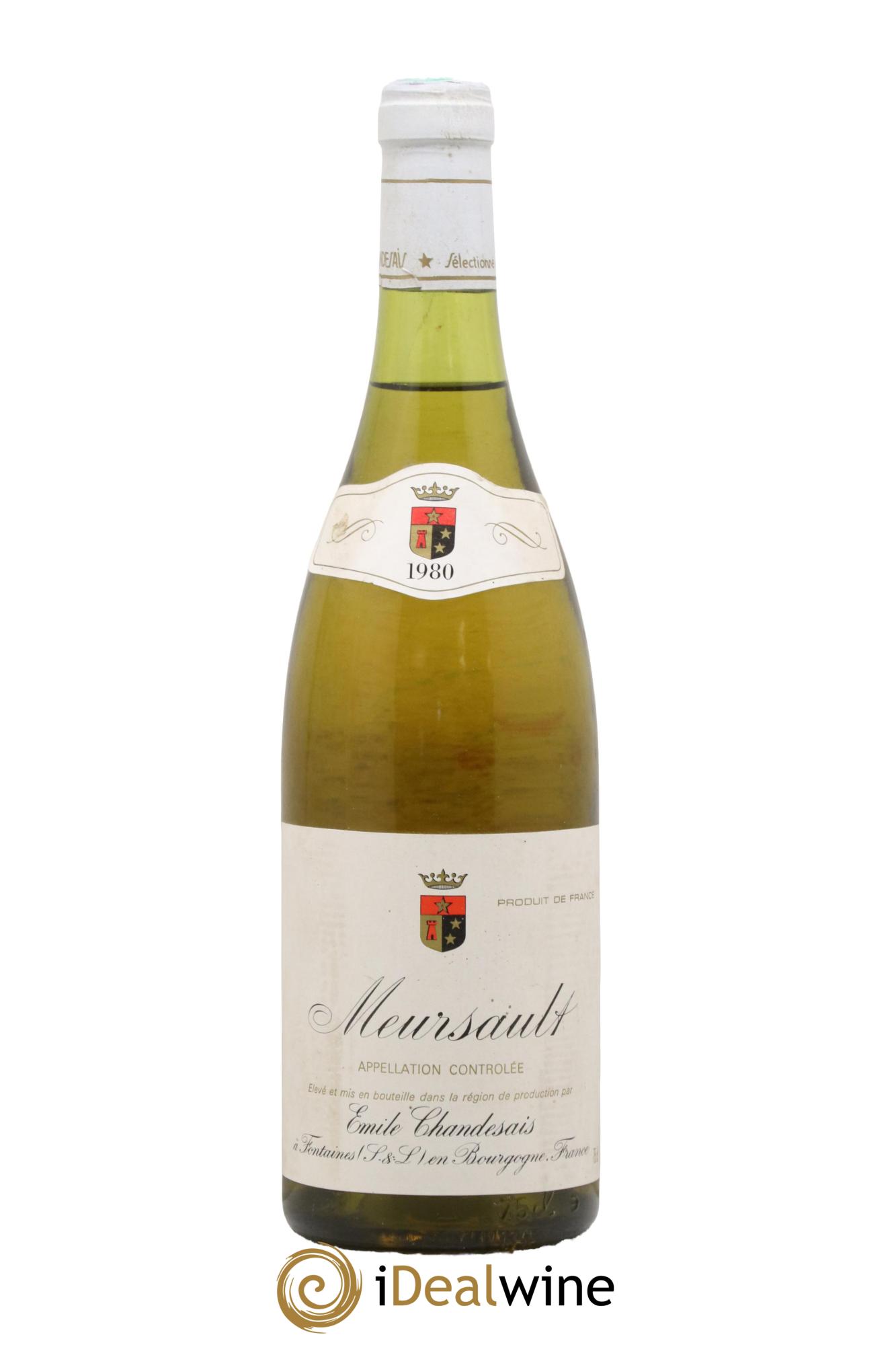 Meursault Emile Chandesais 1980 - Lot de 1 bouteille - 0