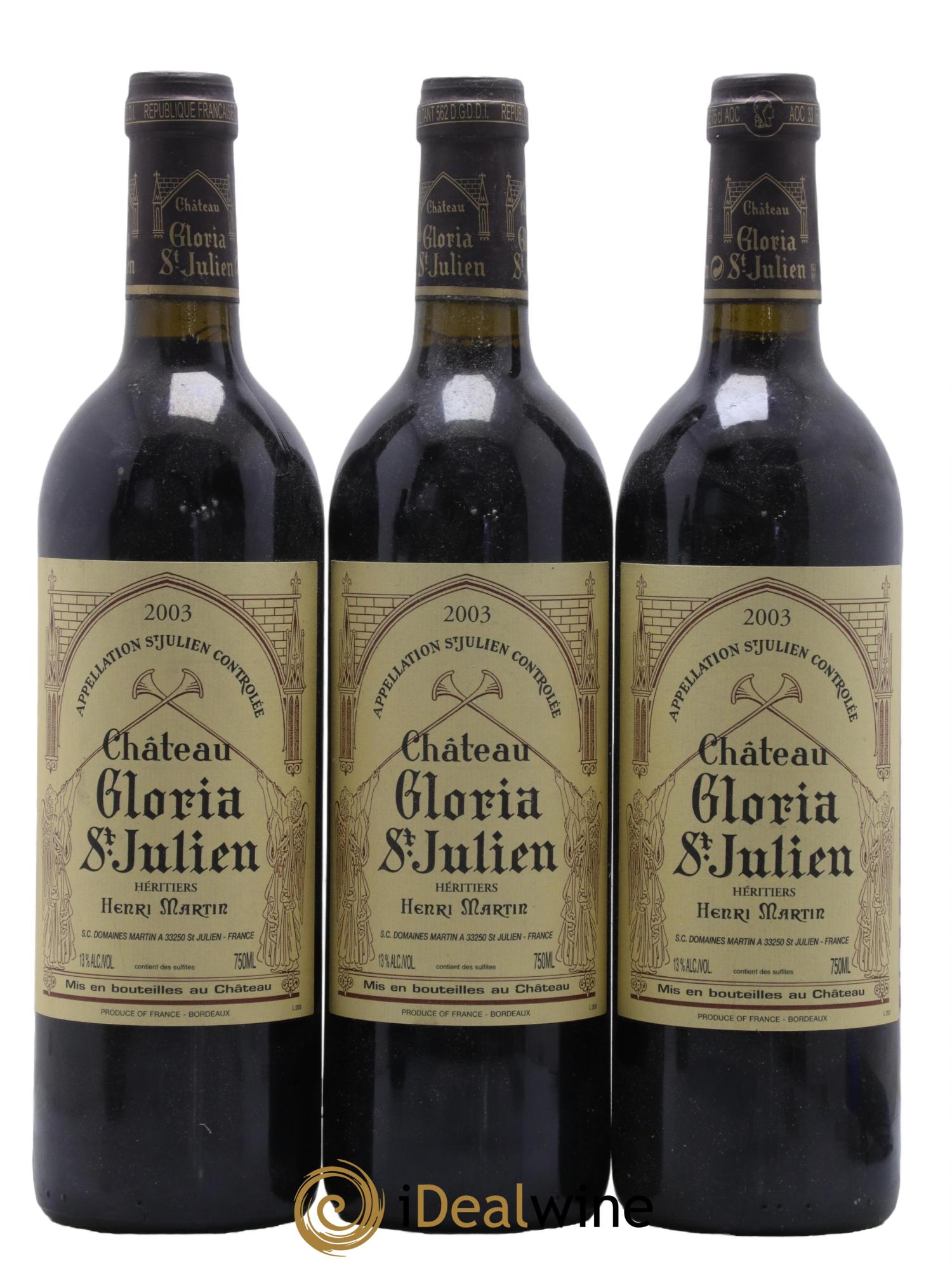 Château Gloria 2003 - Posten von 3 Flaschen - 0