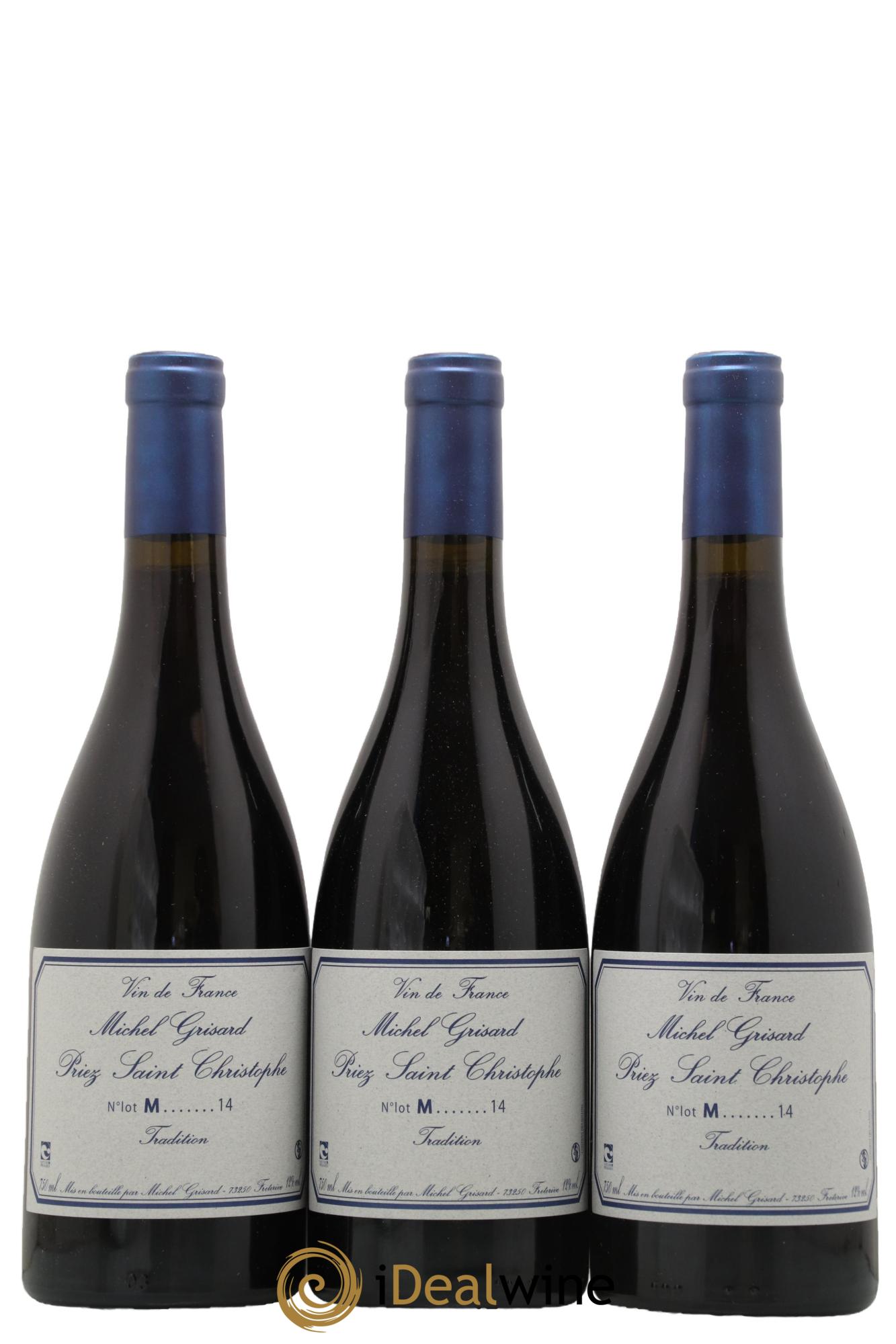 Vin de France Priez Saint Christophe Michel Grisard 2014 - Lot de 3 bouteilles - 0