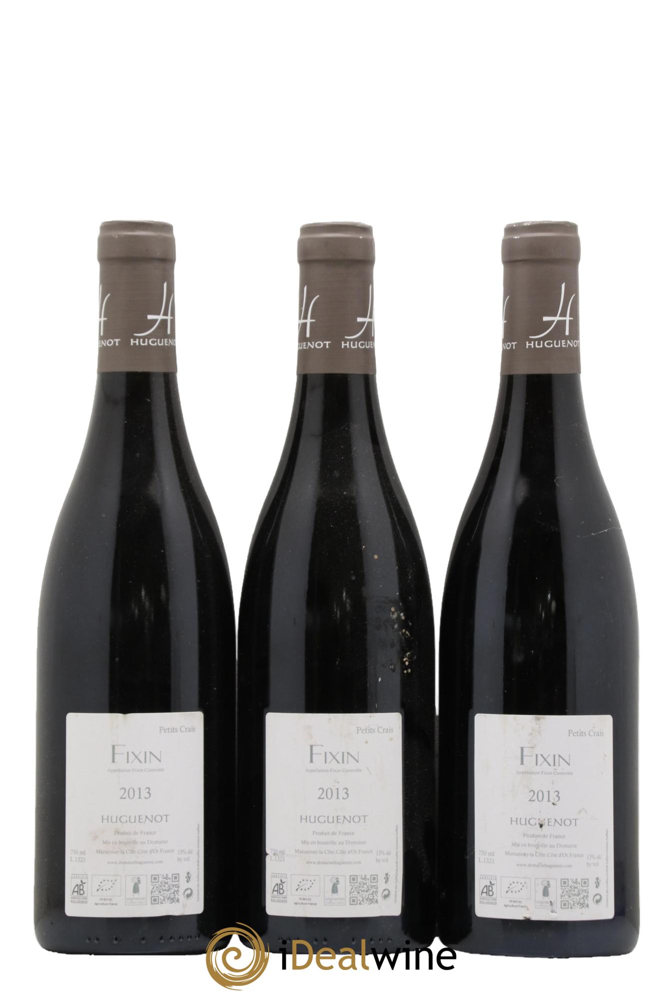Fixin Petits Crais Domaine Huguenot 2013 - Lot de 3 bouteilles - 1