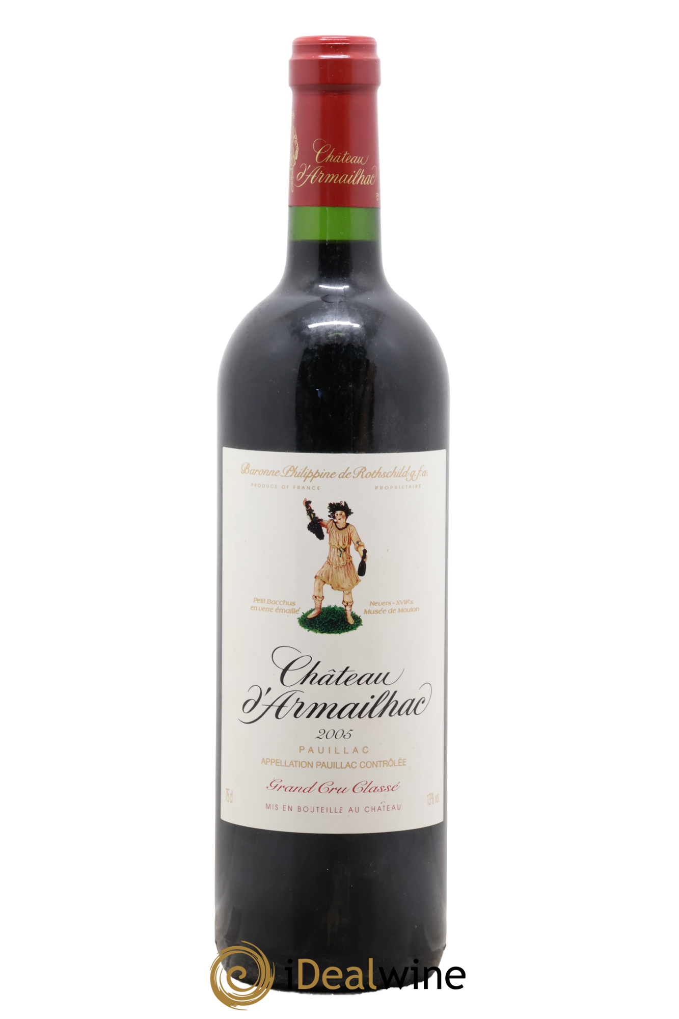 Château d' Armailhac - Mouton Baron(ne) Philippe 5ème Grand Cru Classé 2005 - Lot de 1 bouteille - 0