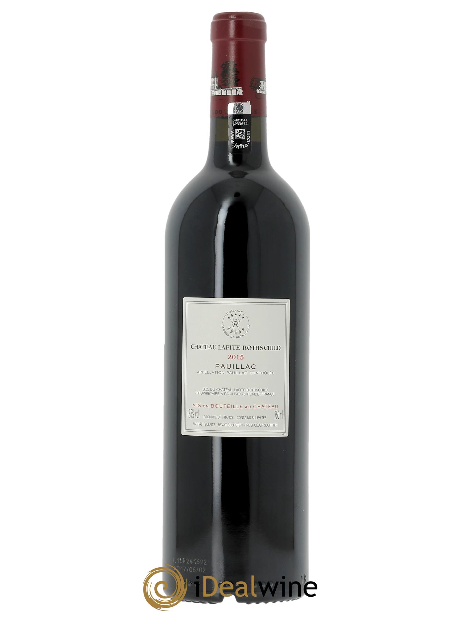 Château Lafite Rothschild 1er Grand Cru Classé (OWC if 6 bt) 2015 - Lot of 1 bottle - 1