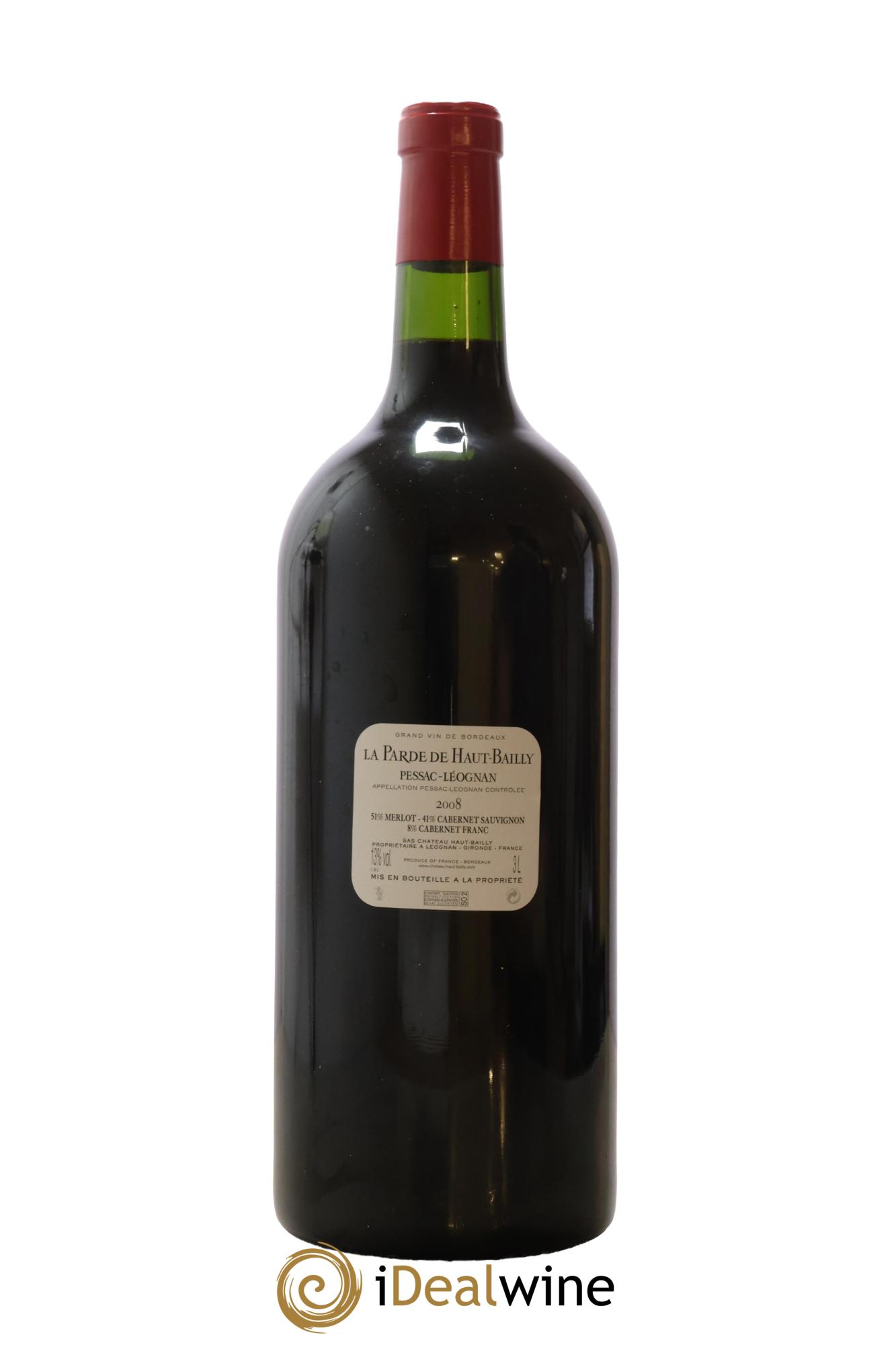 Haut Bailly II (Anciennement La Parde de Haut-Bailly) Second Vin 2008 - Lot de 1 double magnum - 2